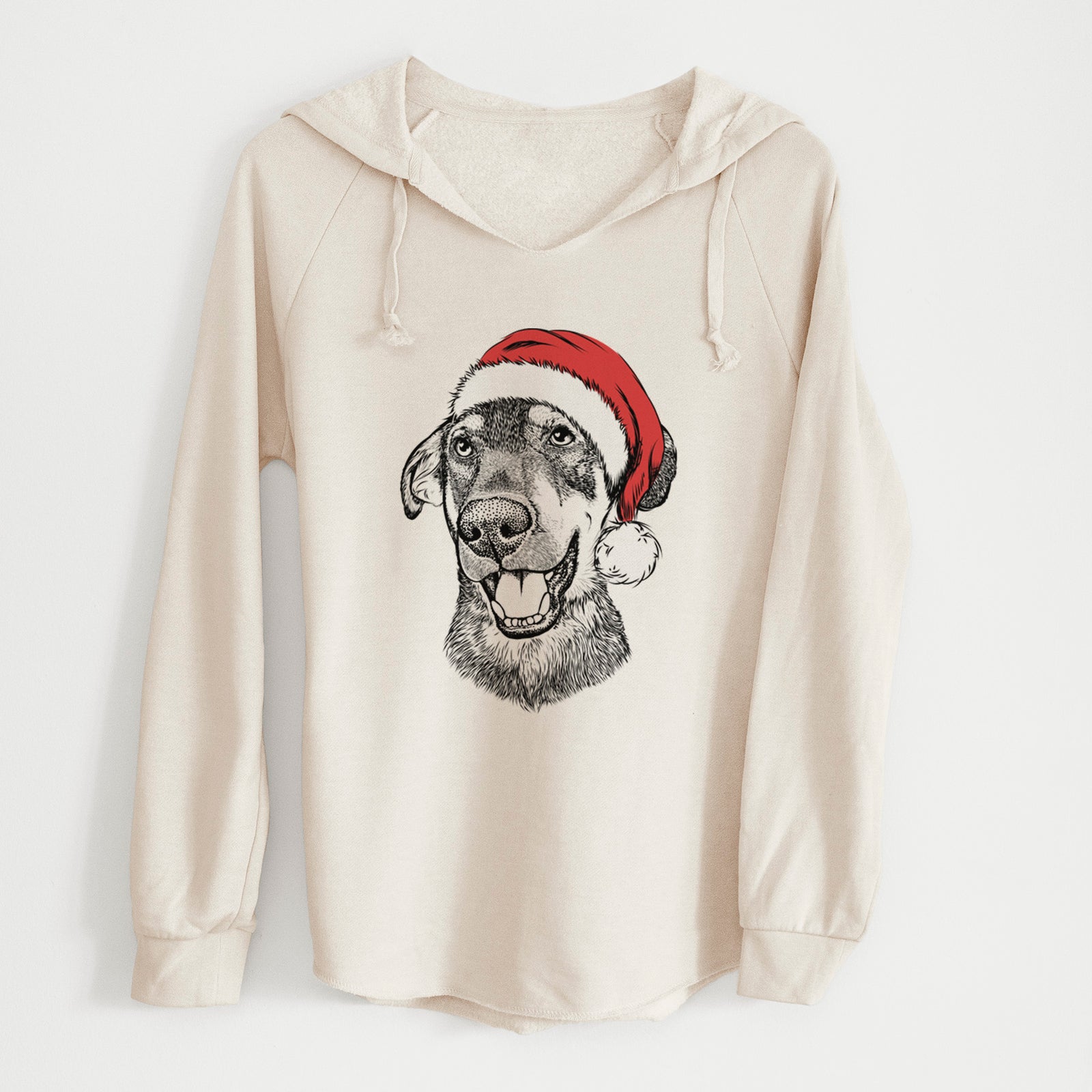 Santa Jet the Mixed Breed - Cali Wave Hooded Sweatshirt