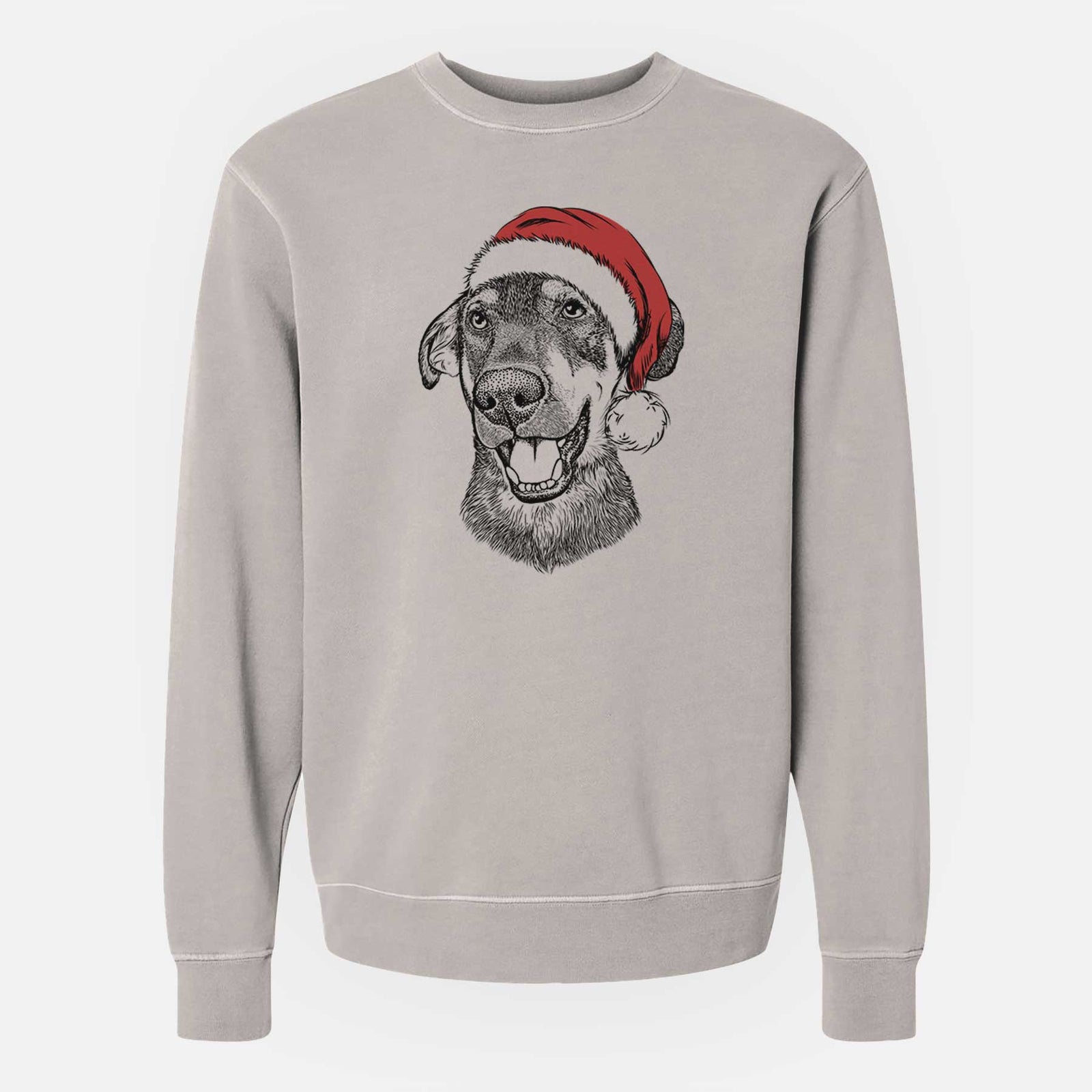 Santa Jet the Mixed Breed - Unisex Pigment Dyed Crew Sweatshirt