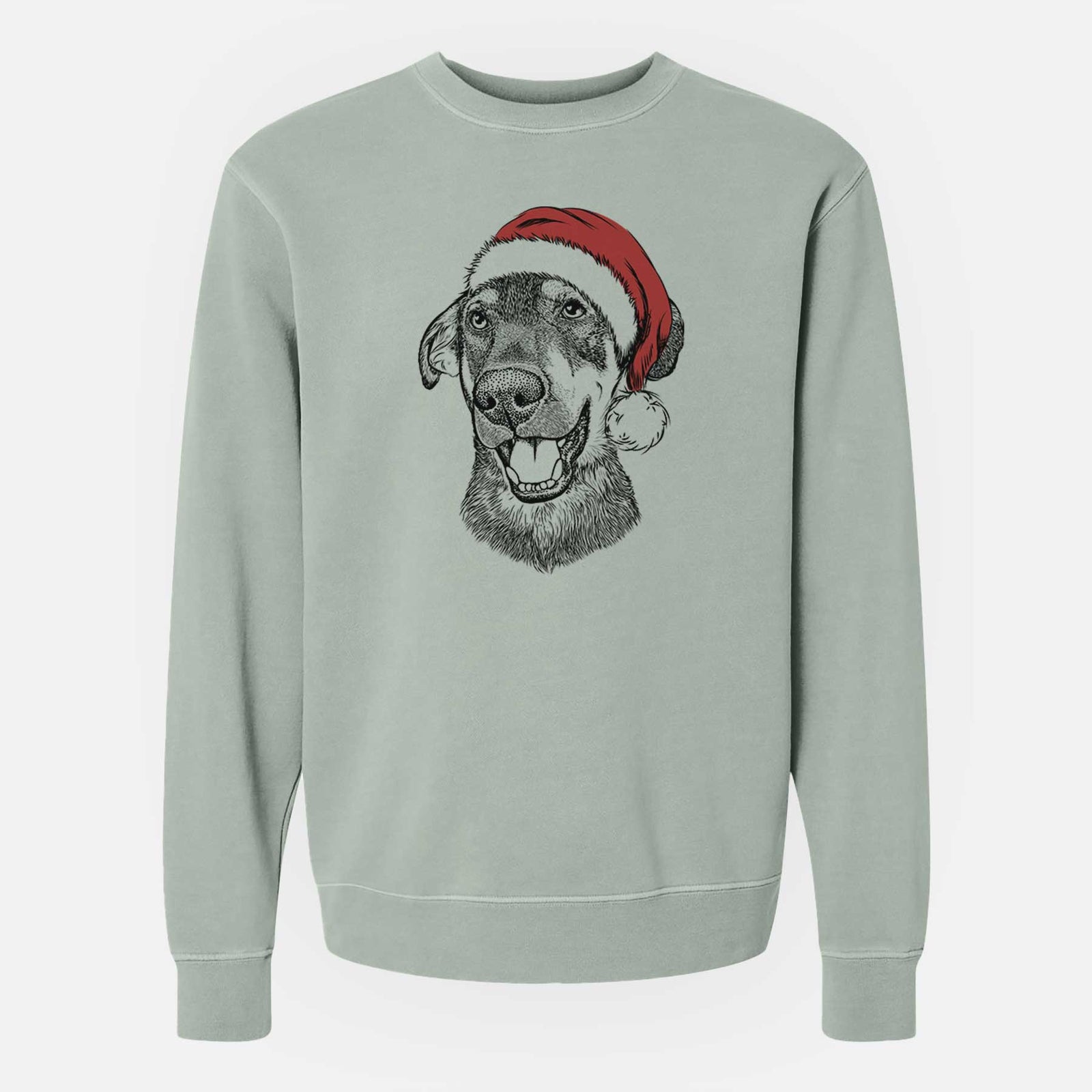 Santa Jet the Mixed Breed - Unisex Pigment Dyed Crew Sweatshirt