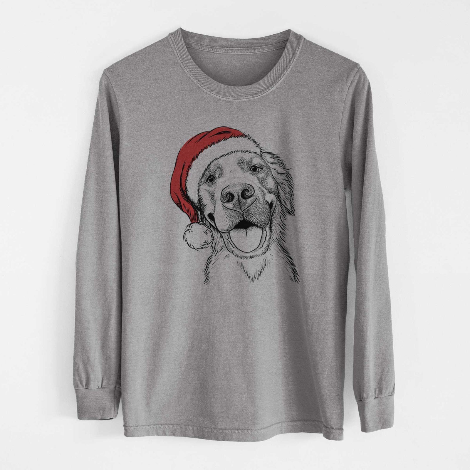 Santa Jordy the Golden Retriever - Heavyweight 100% Cotton Long Sleeve