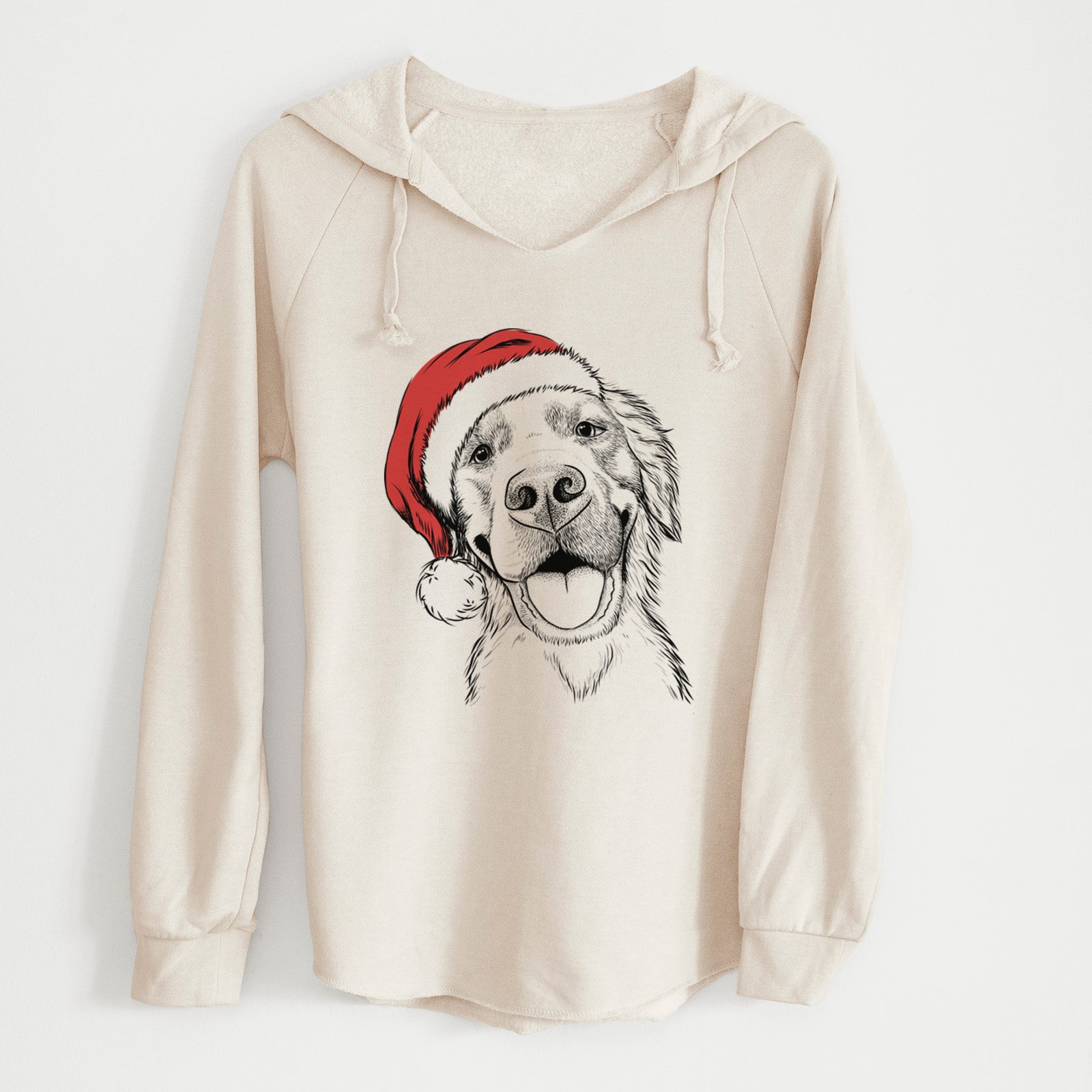 Santa Jordy the Golden Retriever - Cali Wave Hooded Sweatshirt