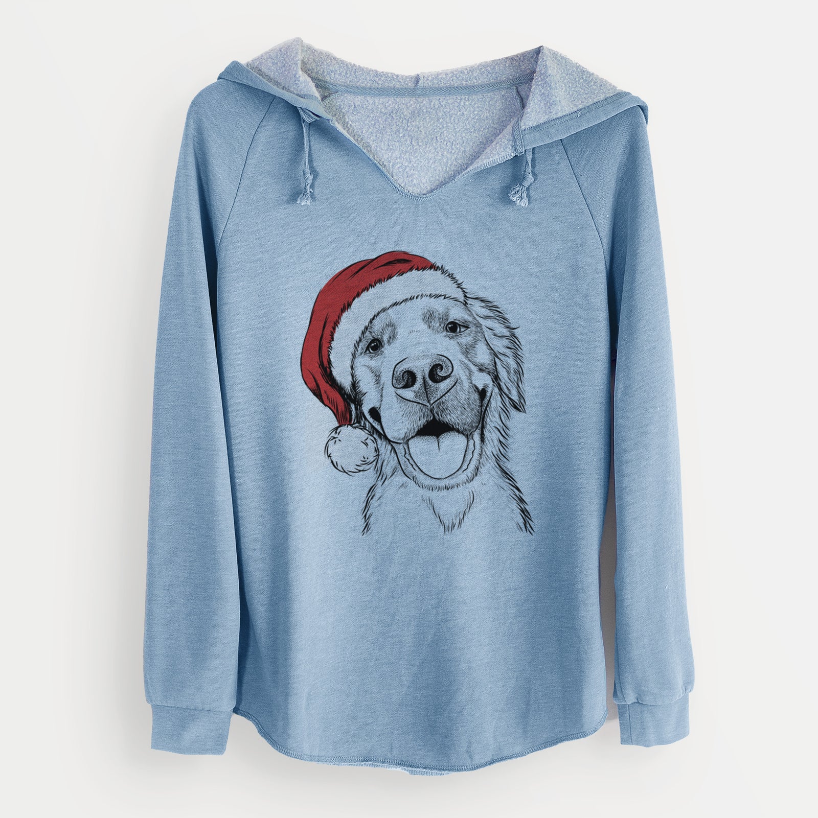 Santa Jordy the Golden Retriever - Cali Wave Hooded Sweatshirt