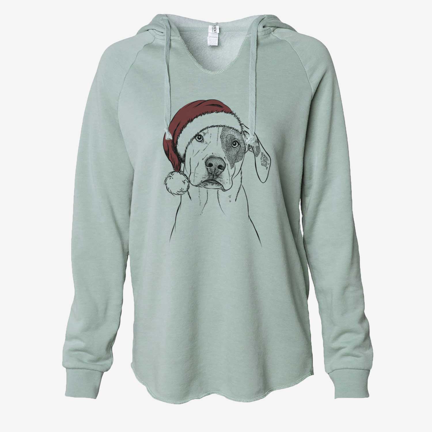 Julio the Dogo Argentino Mix - Cali Wave Hooded Sweatshirt
