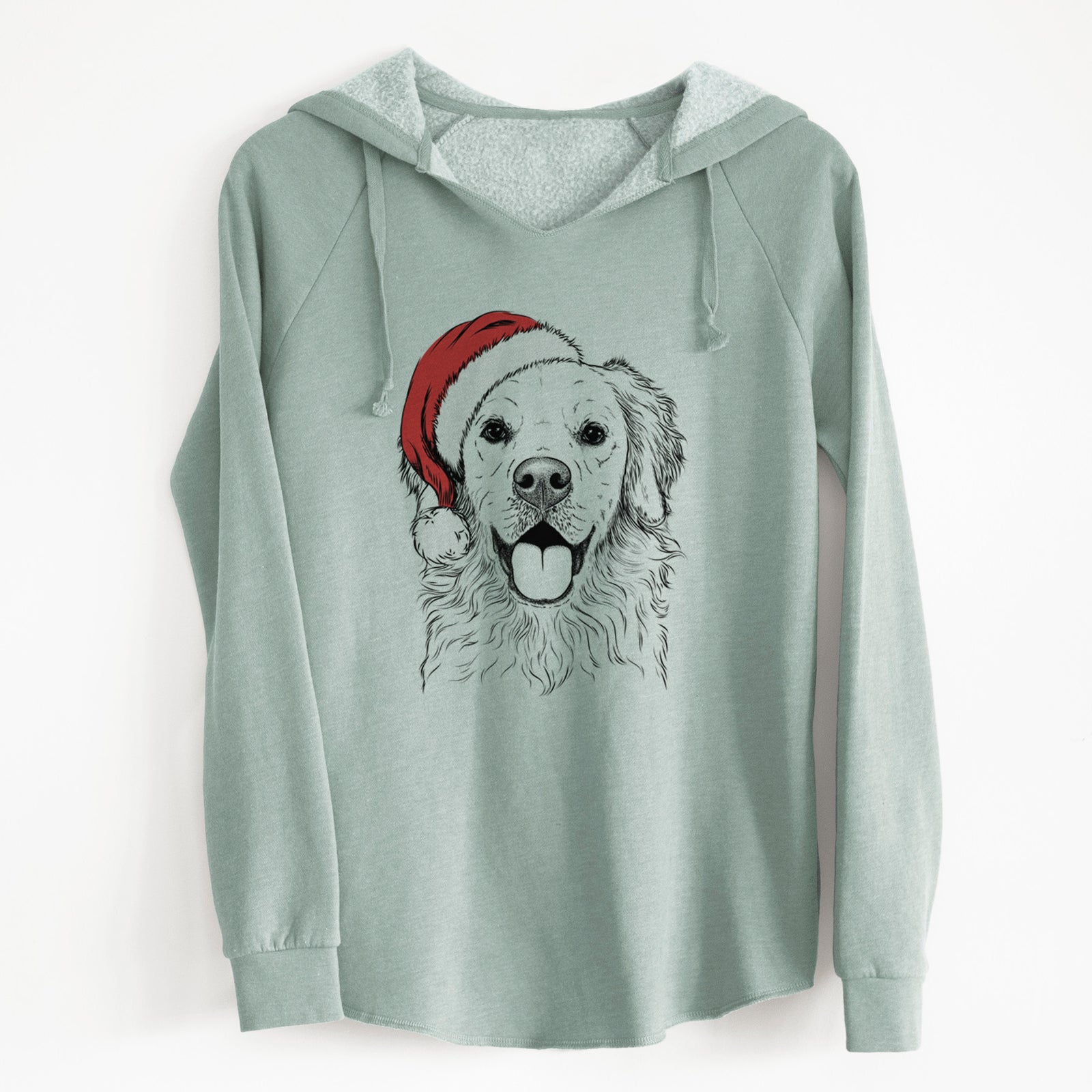 Santa Juniper the Golden Retriever - Cali Wave Hooded Sweatshirt
