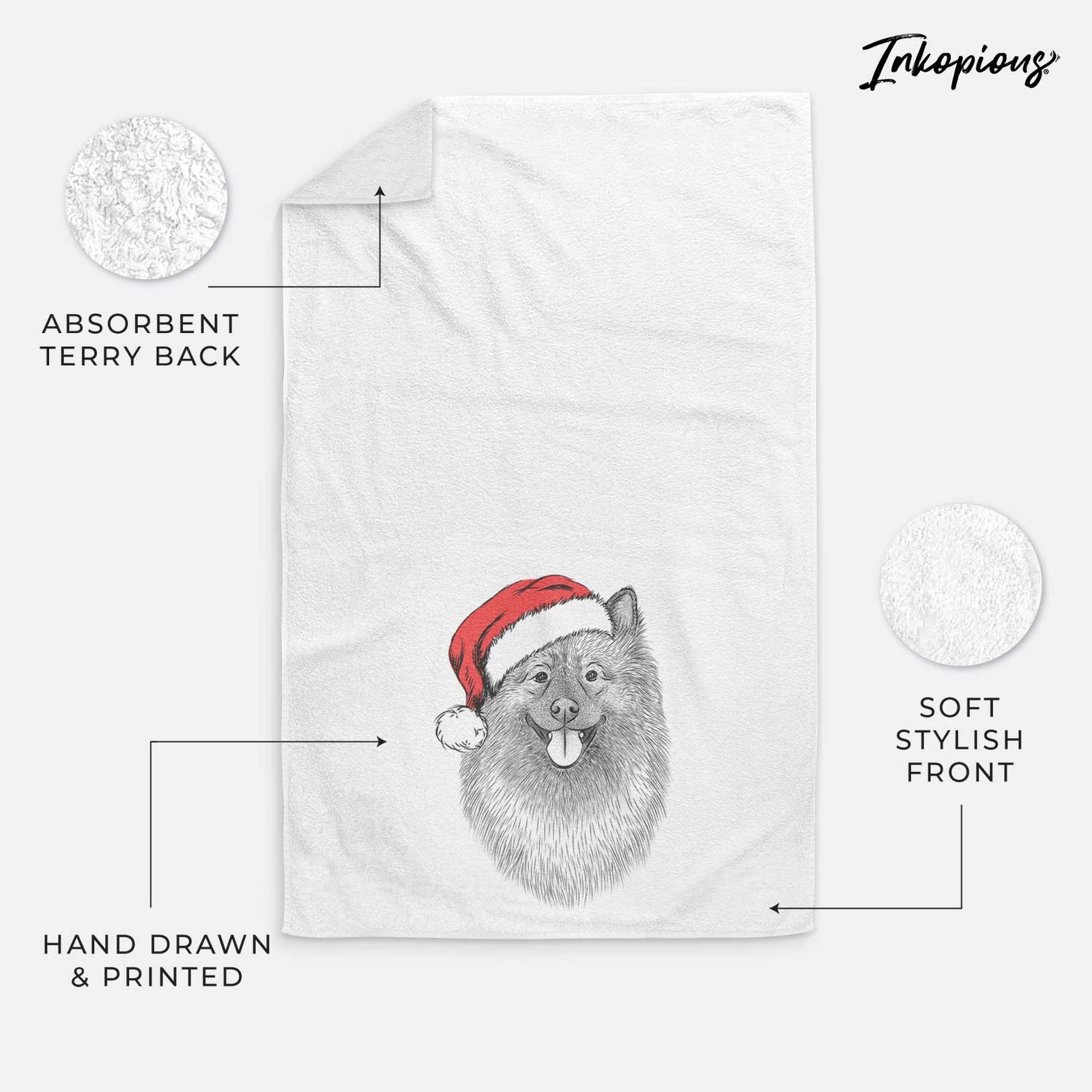 Kai the Keeshond Decorative Hand Towel