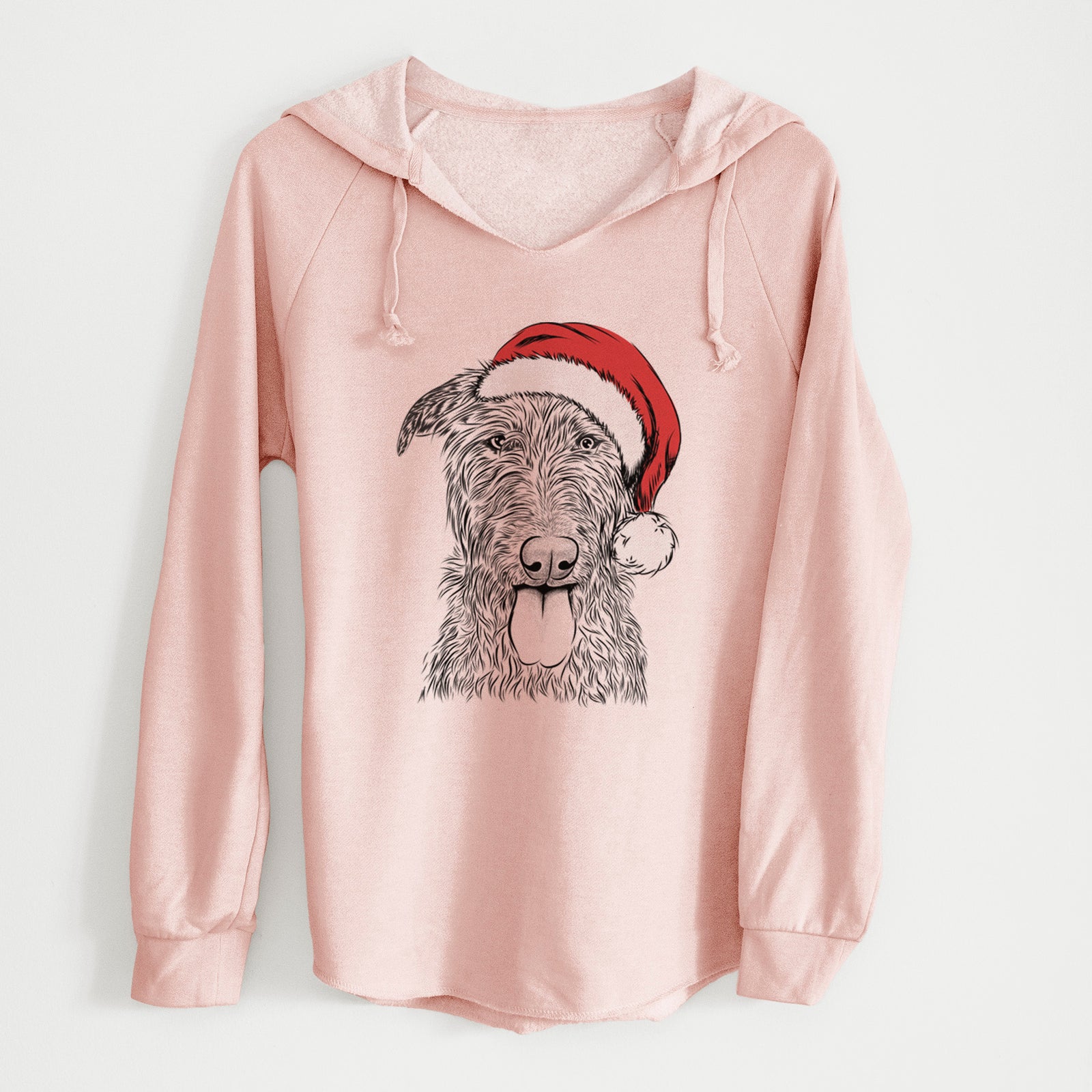 Santa Keeva the Irish Wolfhound - Cali Wave Hooded Sweatshirt
