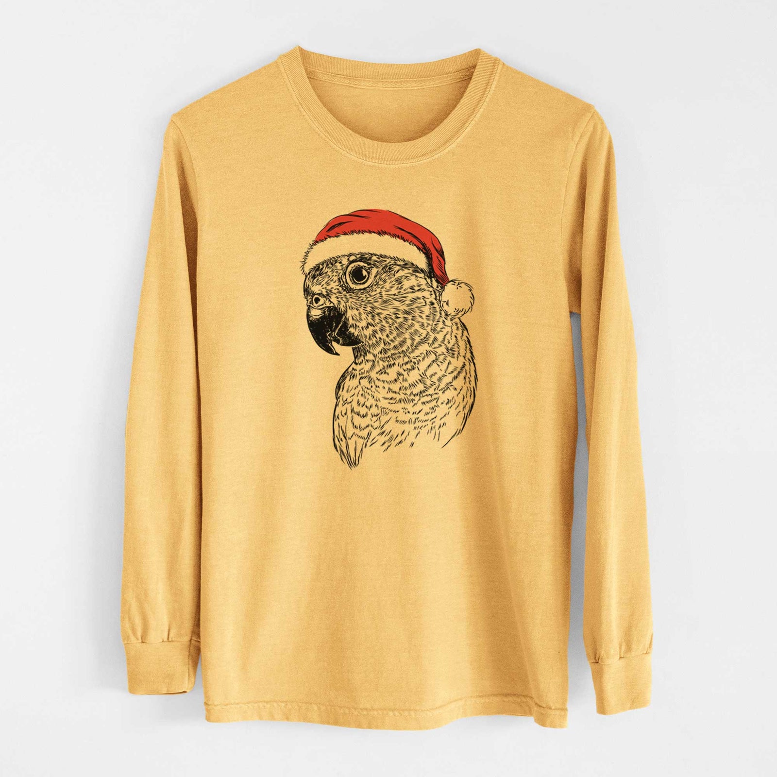 Santa Kelly the Conure - Heavyweight 100% Cotton Long Sleeve