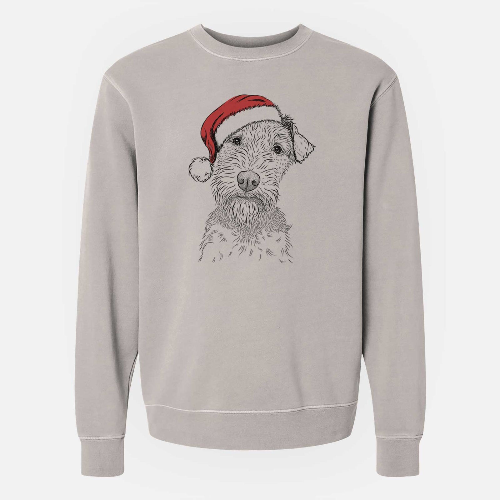 Santa Kiara the Welsh Terrier - Unisex Pigment Dyed Crew Sweatshirt