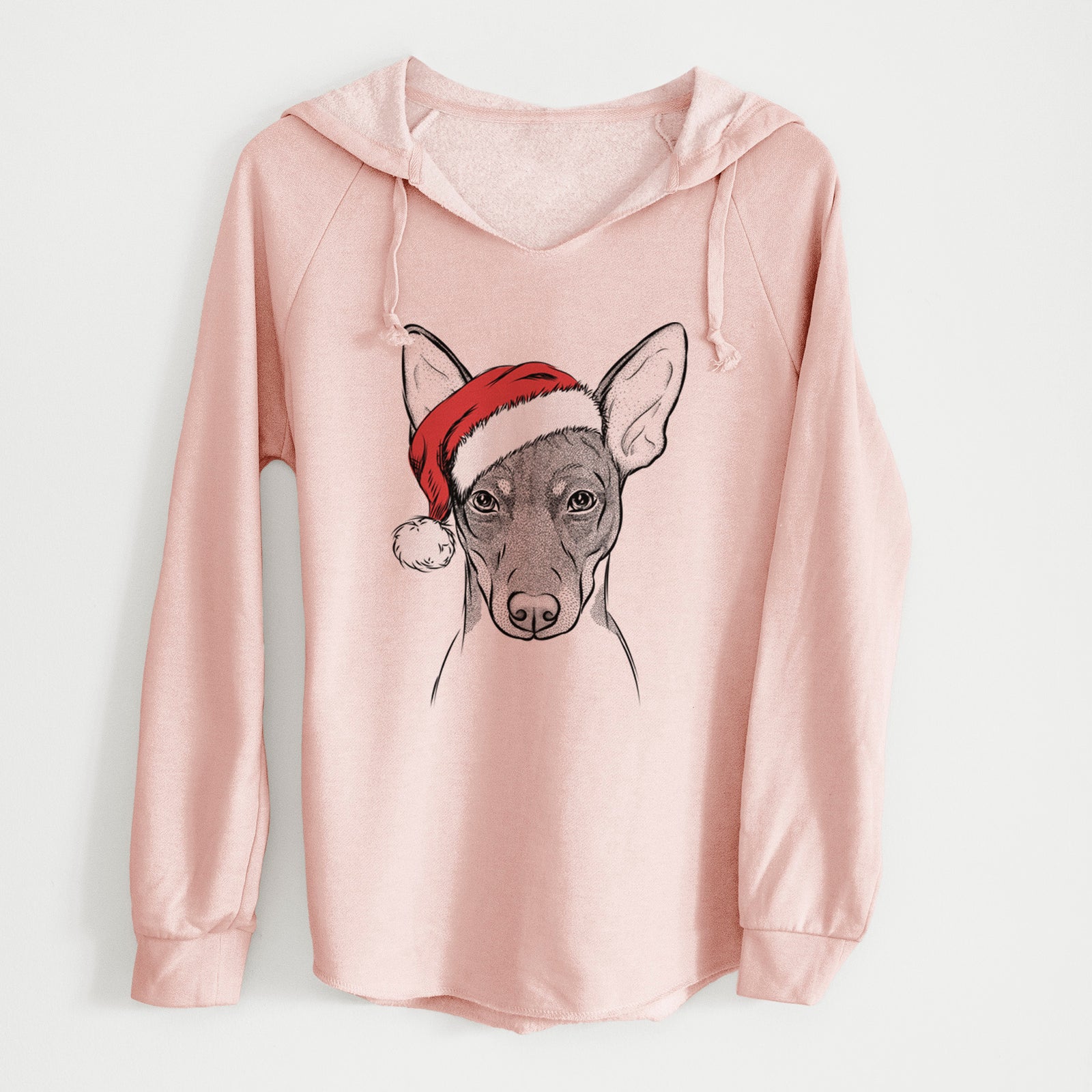 Santa Knox the Rat Terrier - Cali Wave Hooded Sweatshirt