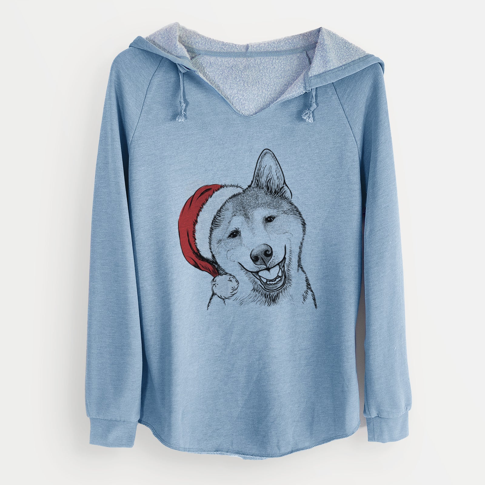 Santa Koby the Shiba Inu - Cali Wave Hooded Sweatshirt