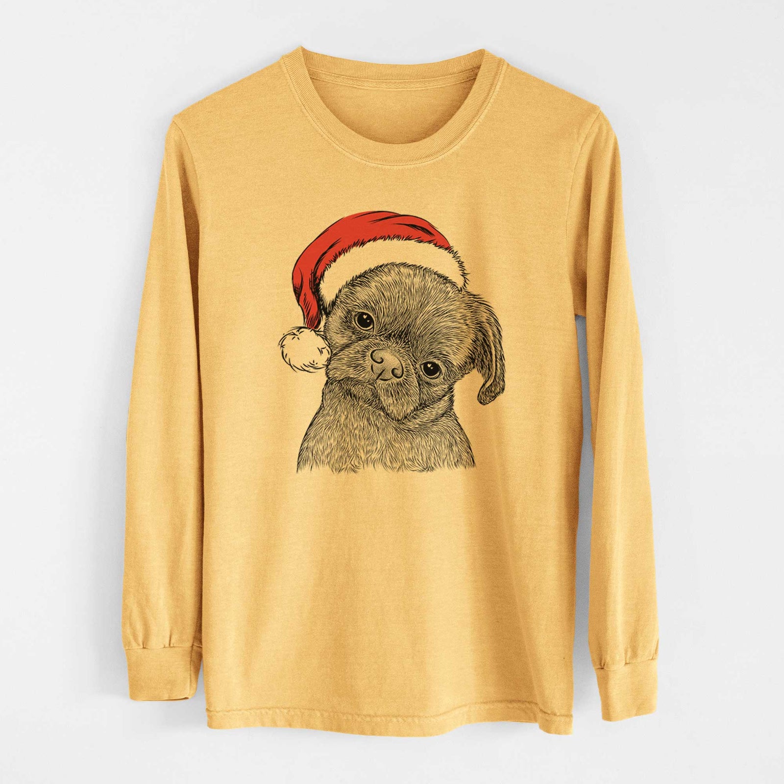 Santa Koko the Shih Tzu - Heavyweight 100% Cotton Long Sleeve