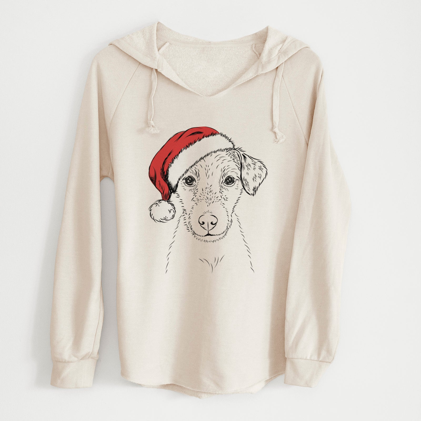 Santa Kozmo the Jack Russell Terrier - Cali Wave Hooded Sweatshirt