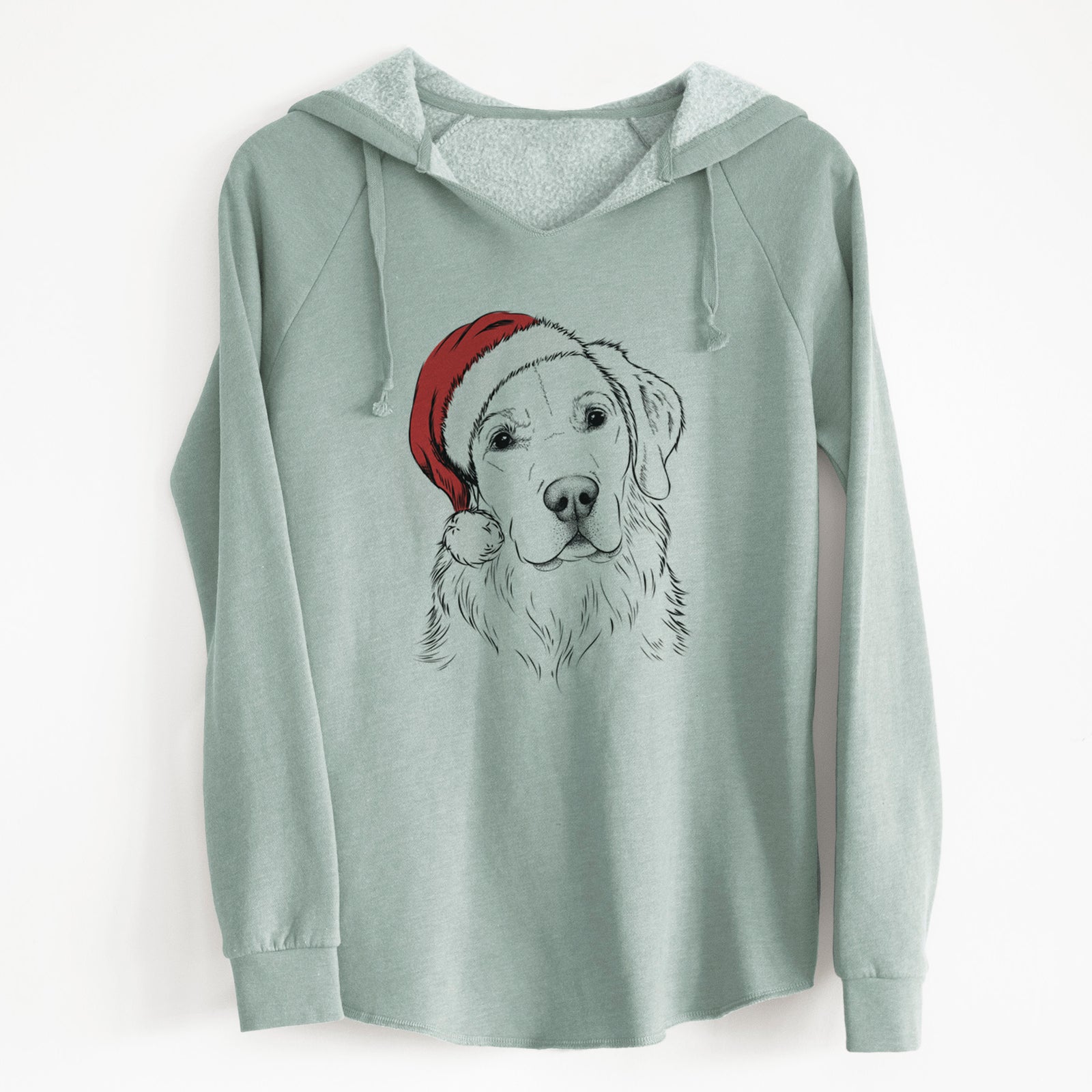 Santa Kula the Golden Retriever - Cali Wave Hooded Sweatshirt