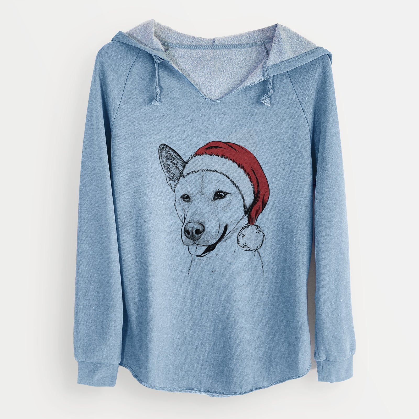 Santa Kulfi the Jindo Shiba Inu Mix - Cali Wave Hooded Sweatshirt