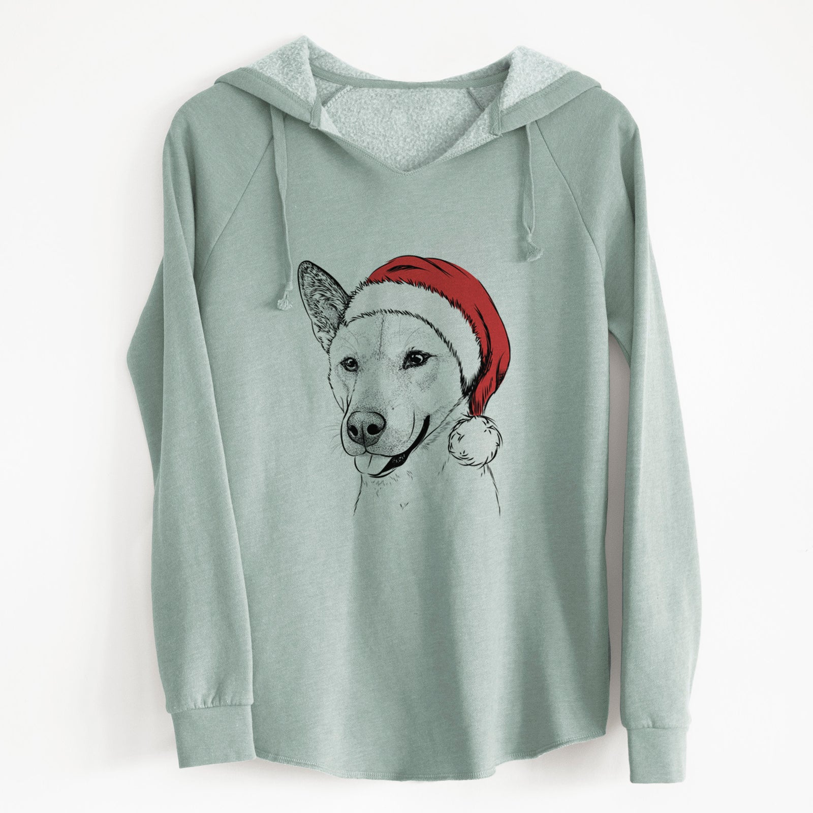 Santa Kulfi the Jindo Shiba Inu Mix - Cali Wave Hooded Sweatshirt