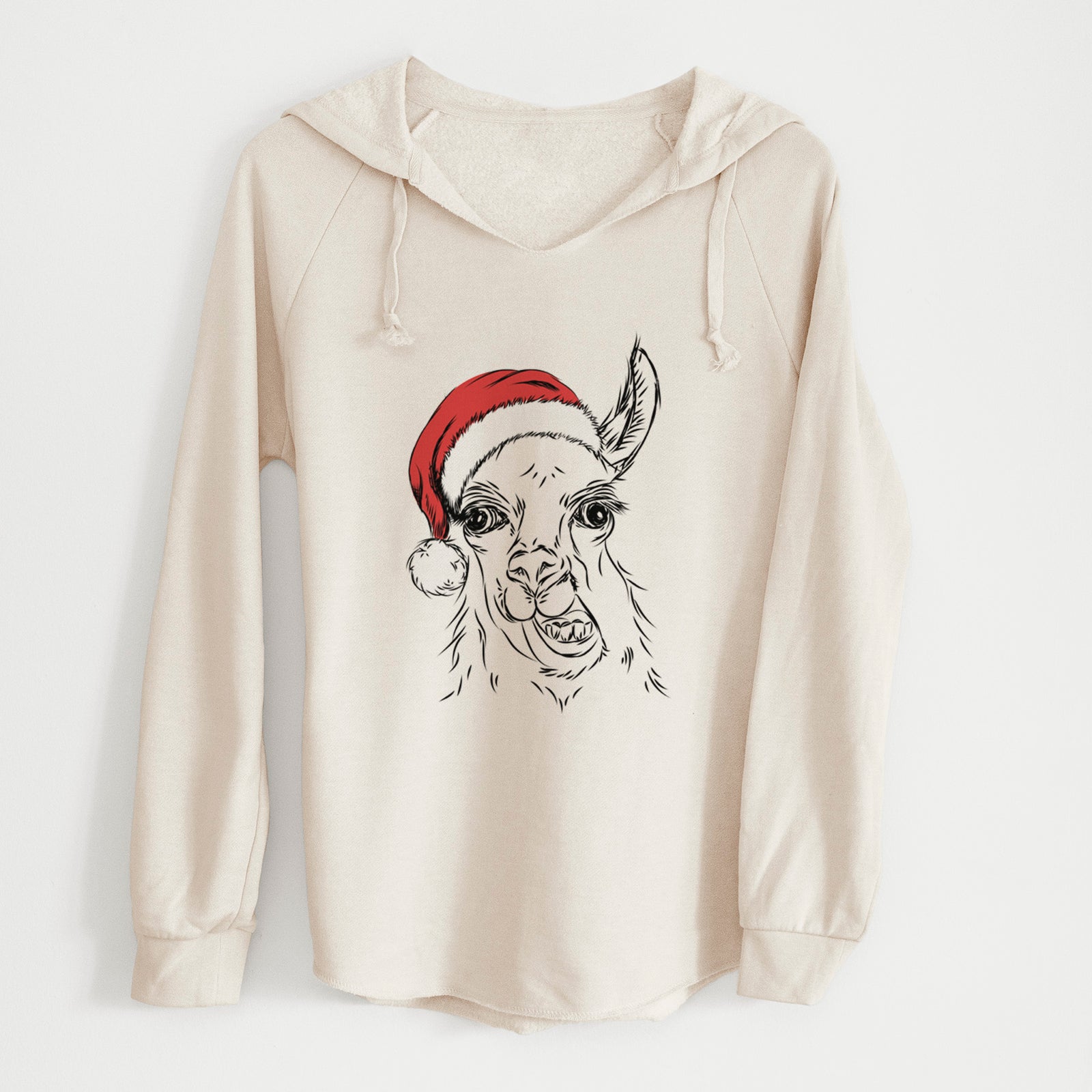 Santa Larry the Llama - Cali Wave Hooded Sweatshirt