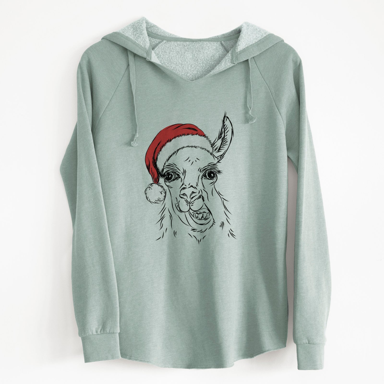 Santa Larry the Llama - Cali Wave Hooded Sweatshirt