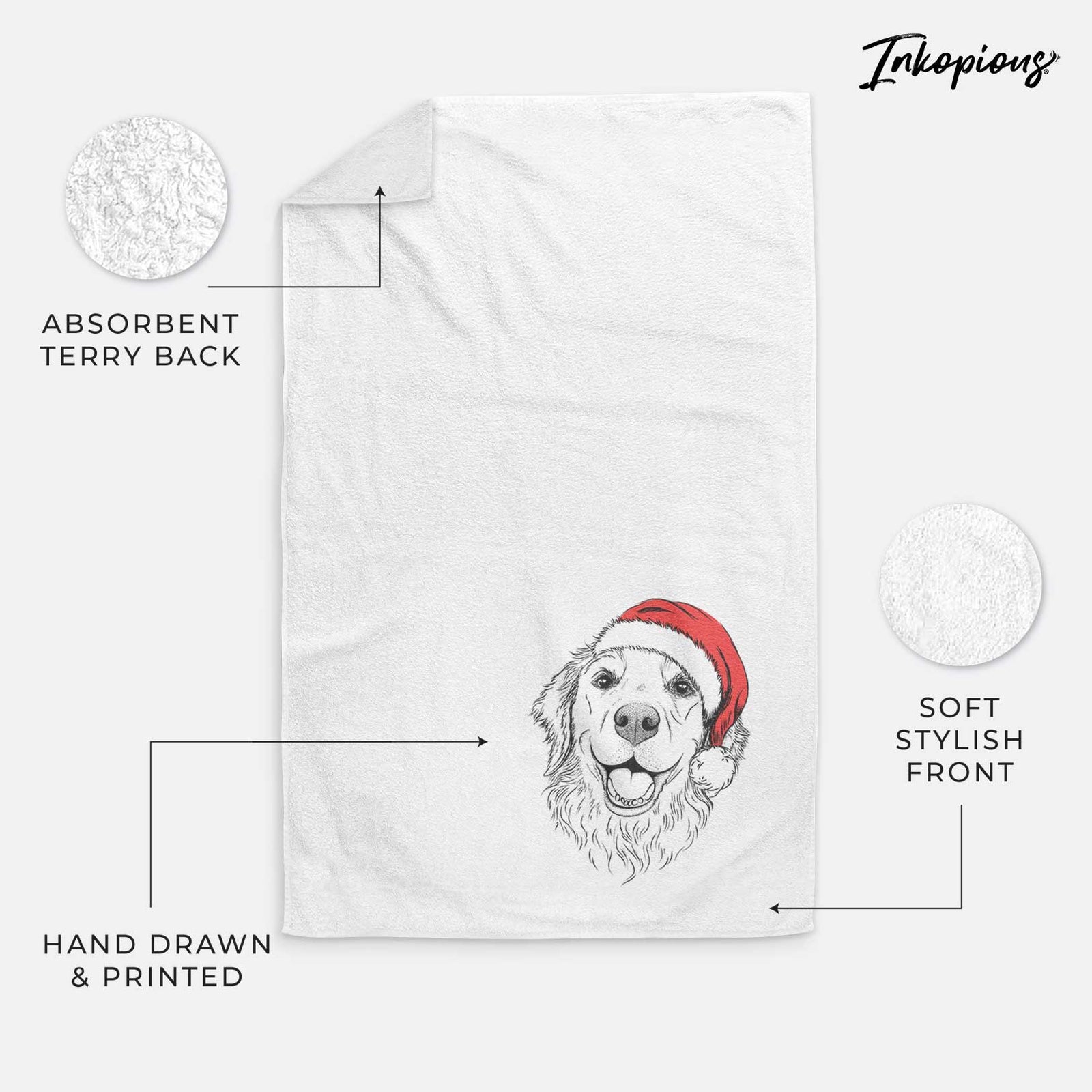 Legend the Golden Retriever Decorative Hand Towel