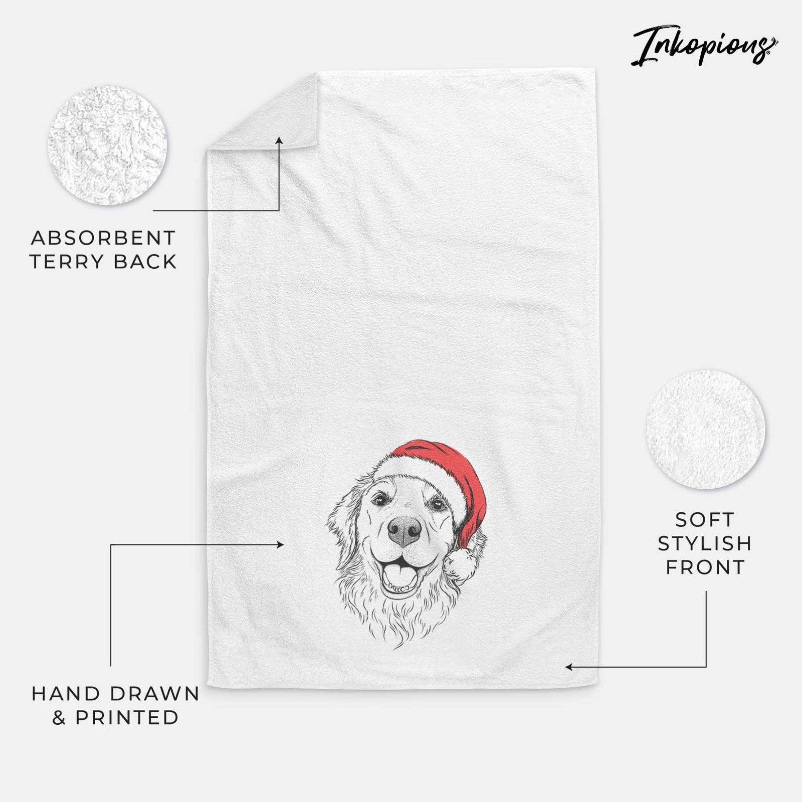 Legend the Golden Retriever Decorative Hand Towel