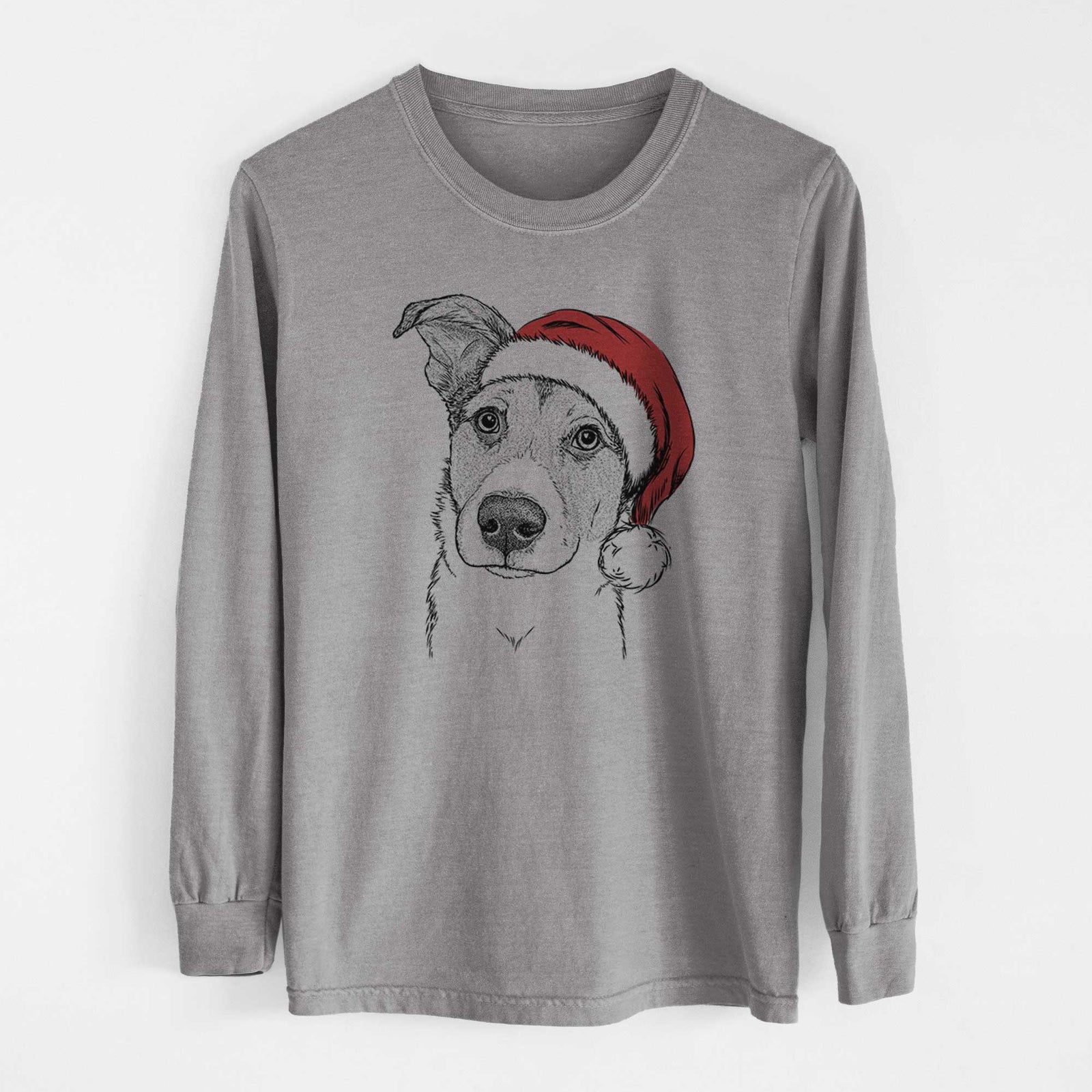 Santa Leia the Mixed Breed - Heavyweight 100% Cotton Long Sleeve