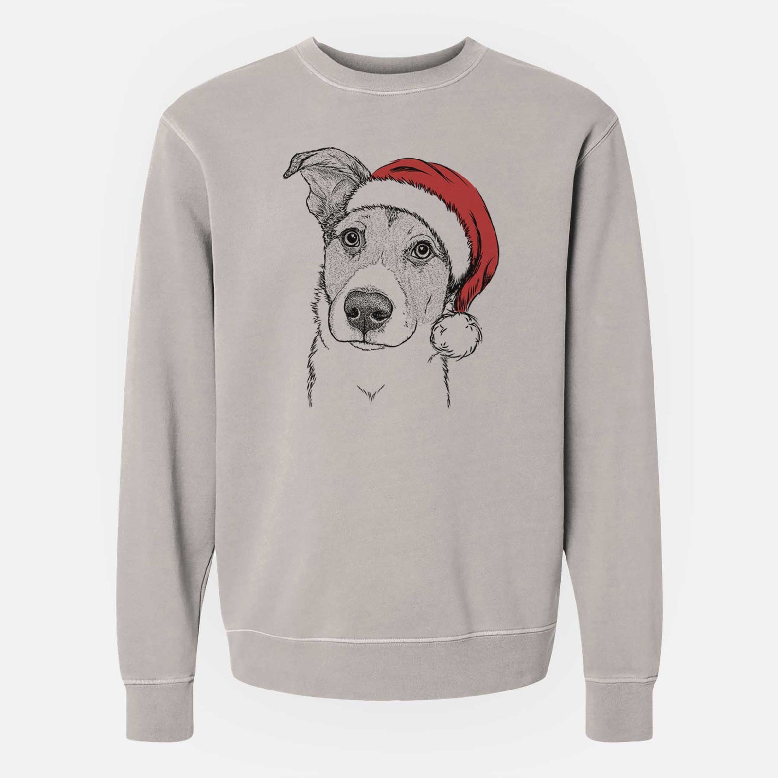 Santa Leia the Mixed Breed - Unisex Pigment Dyed Crew Sweatshirt