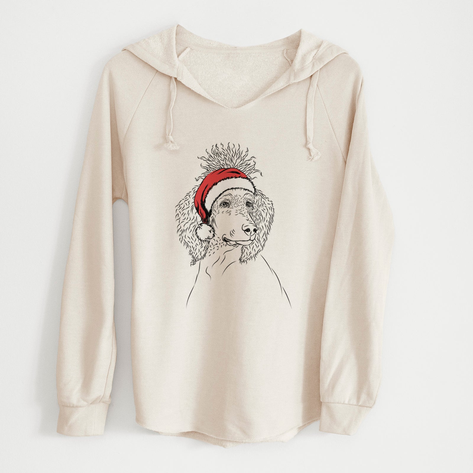 Santa Leo the Poodle - Cali Wave Hooded Sweatshirt