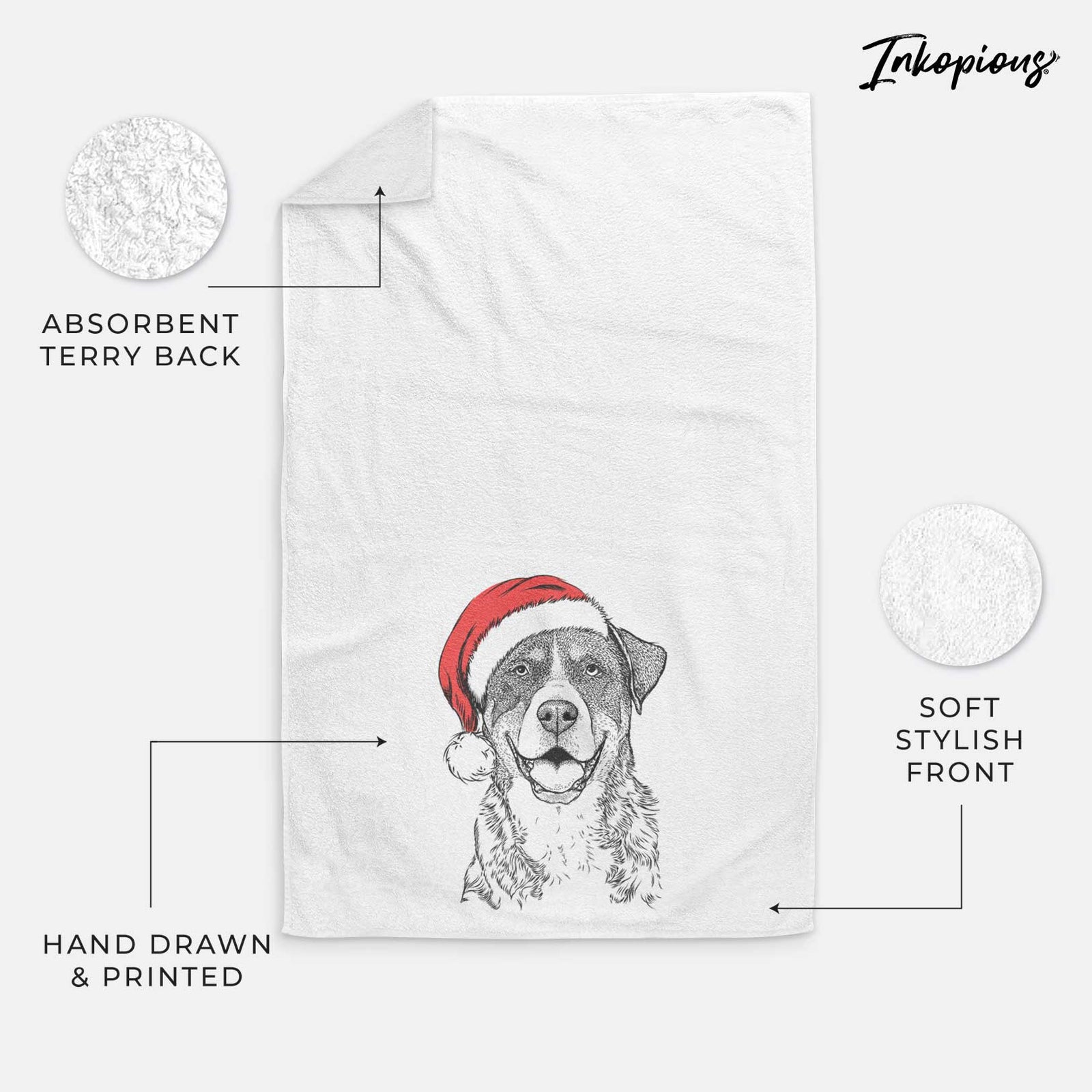 Leon the Greater Swiss Mountain Dog Decorative Hand Towel