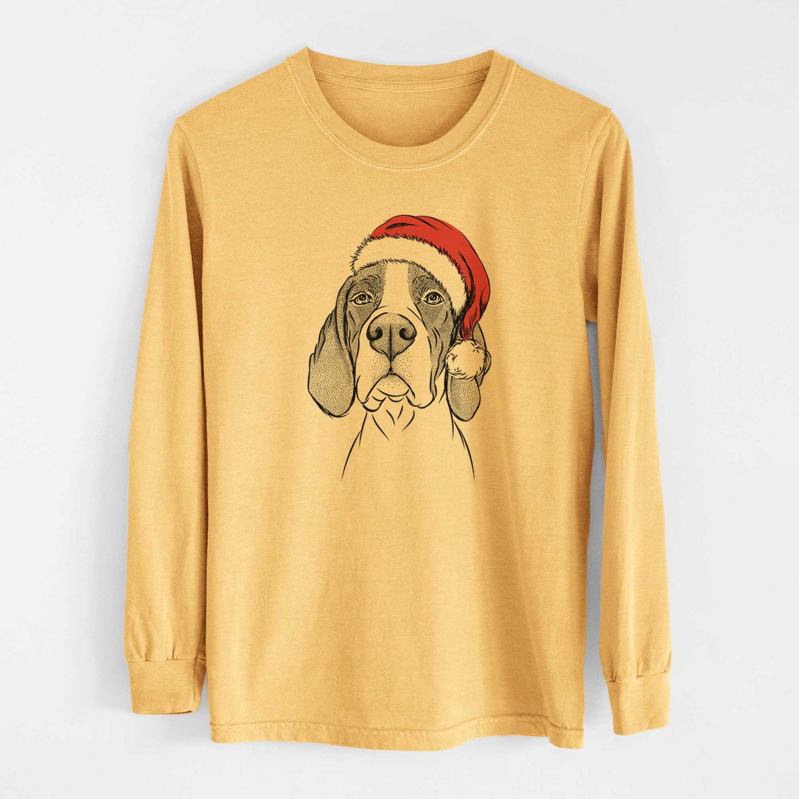 Santa Liam the English Pointer - Heavyweight 100% Cotton Long Sleeve