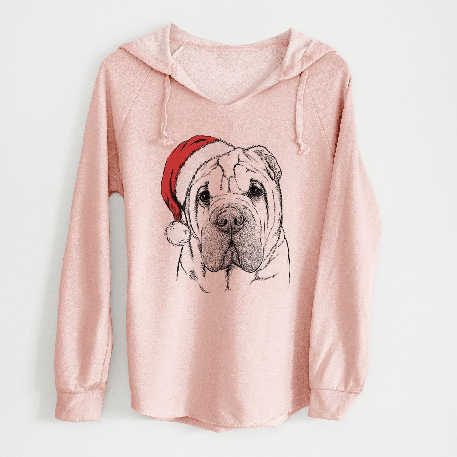 Santa Lilly the Shar Pei - Cali Wave Hooded Sweatshirt