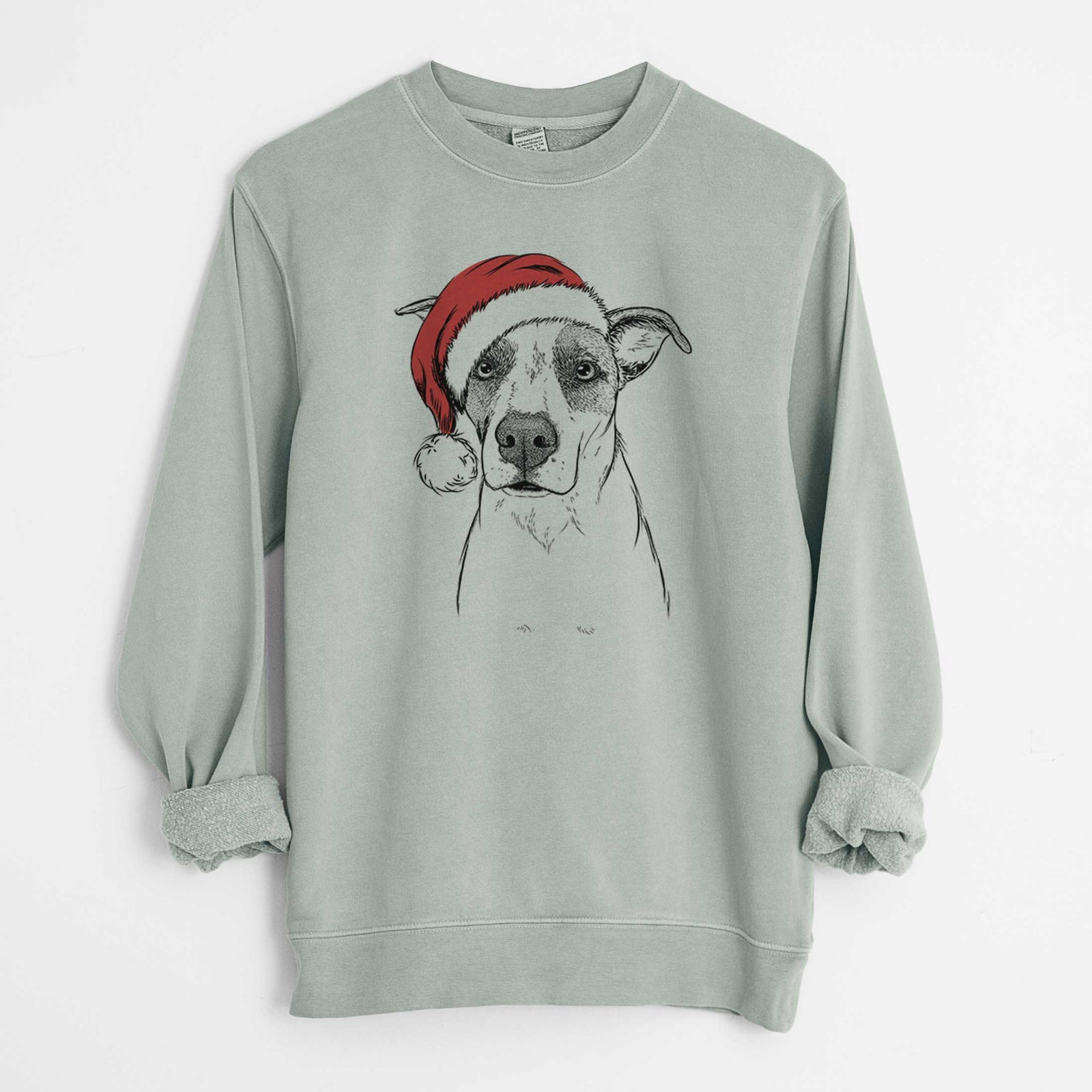 Santa Lily the Mixed Breed - Unisex Pigment Dyed Crew Sweatshirt