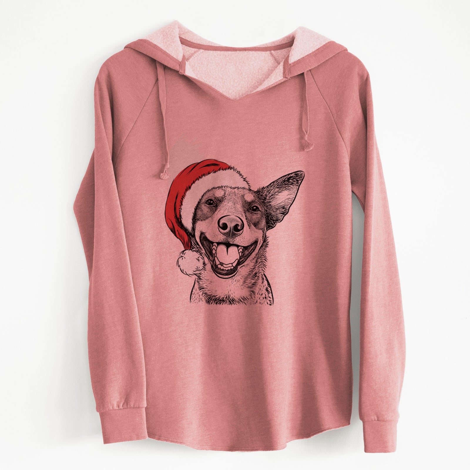 Santa Lily the Australian Cattle Dog - Cali Wave Hooded Sweatshirt