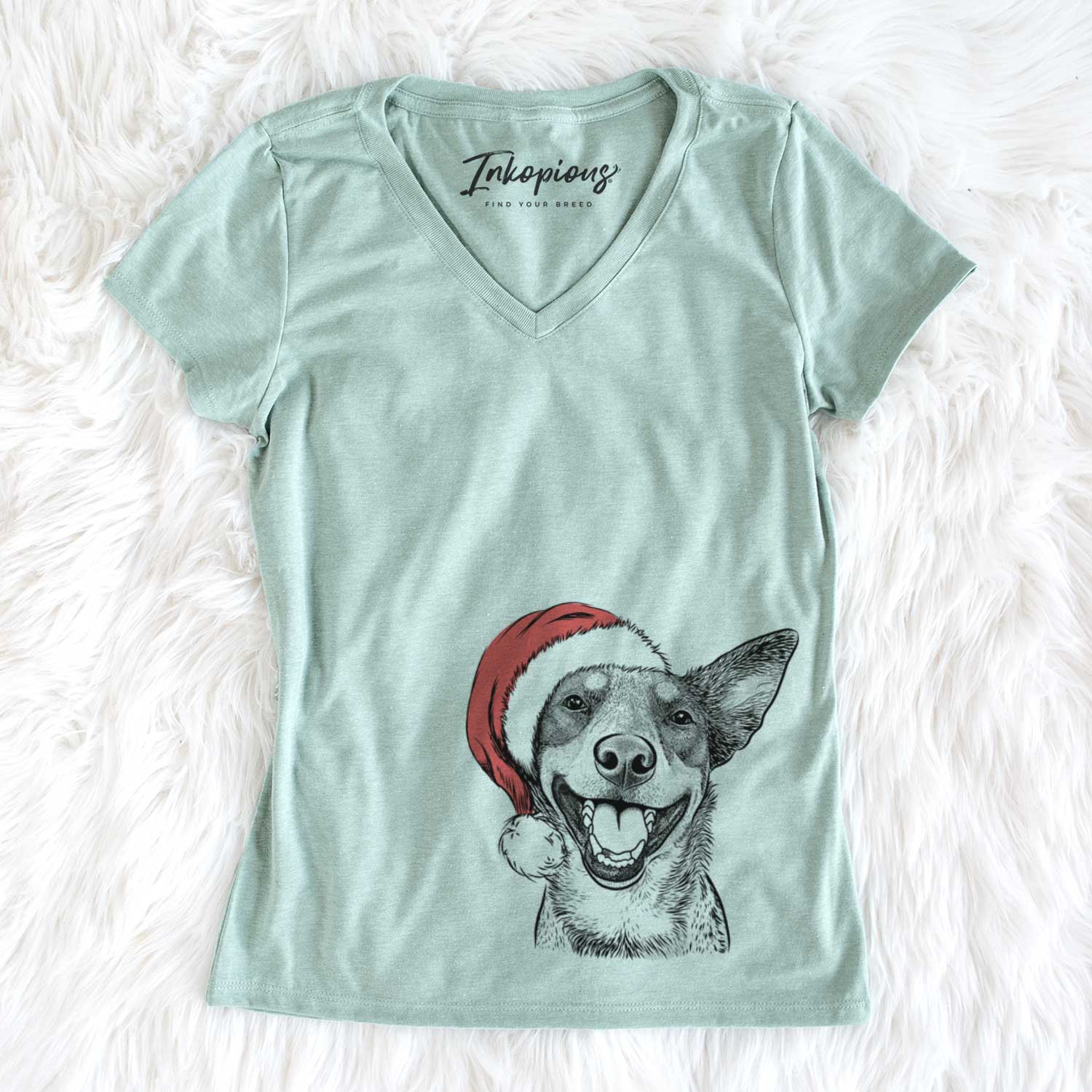 Lily the Australian Cattle Dog - Women's V-neck Shirt