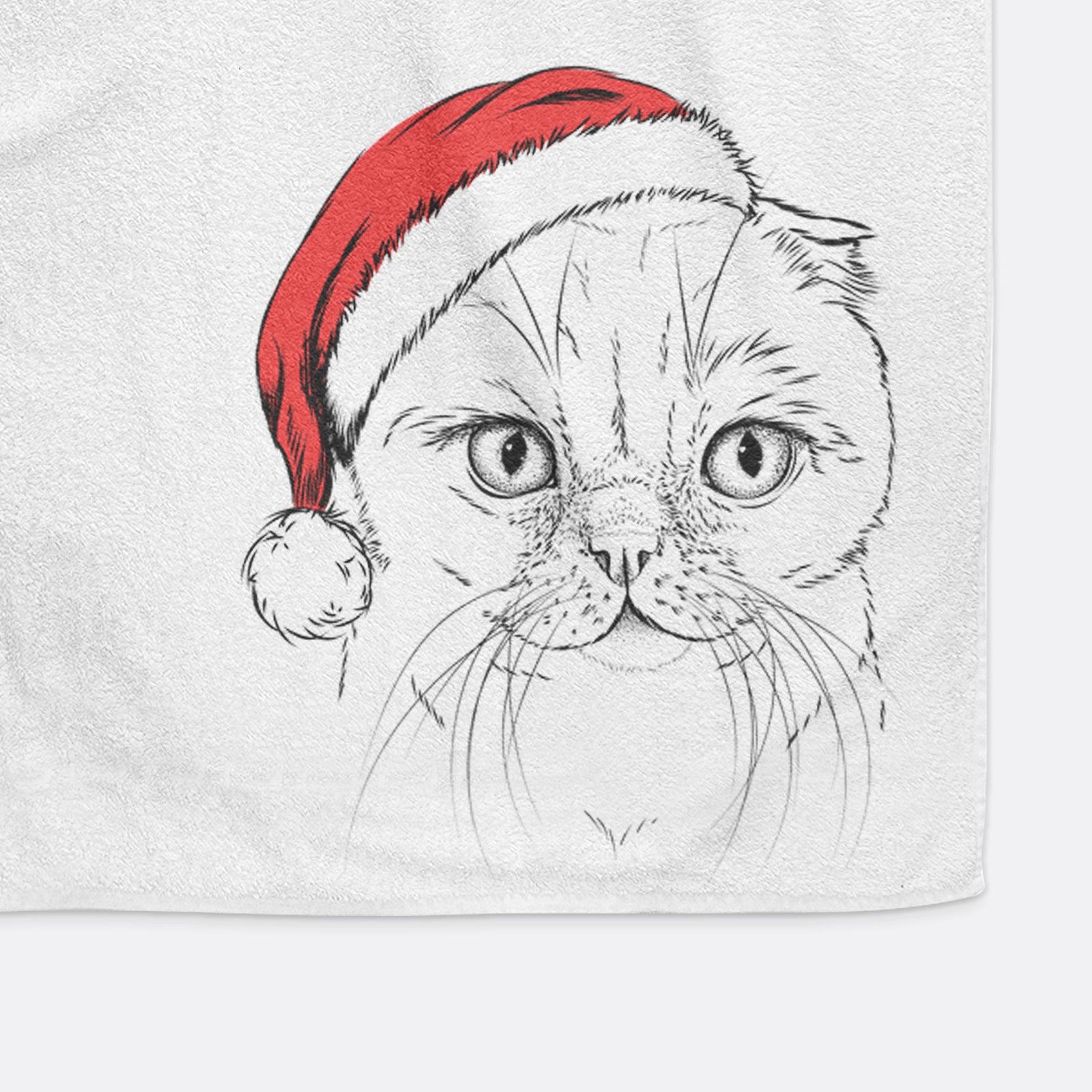 Lina the Exotic Fold Cat Decorative Hand Towel