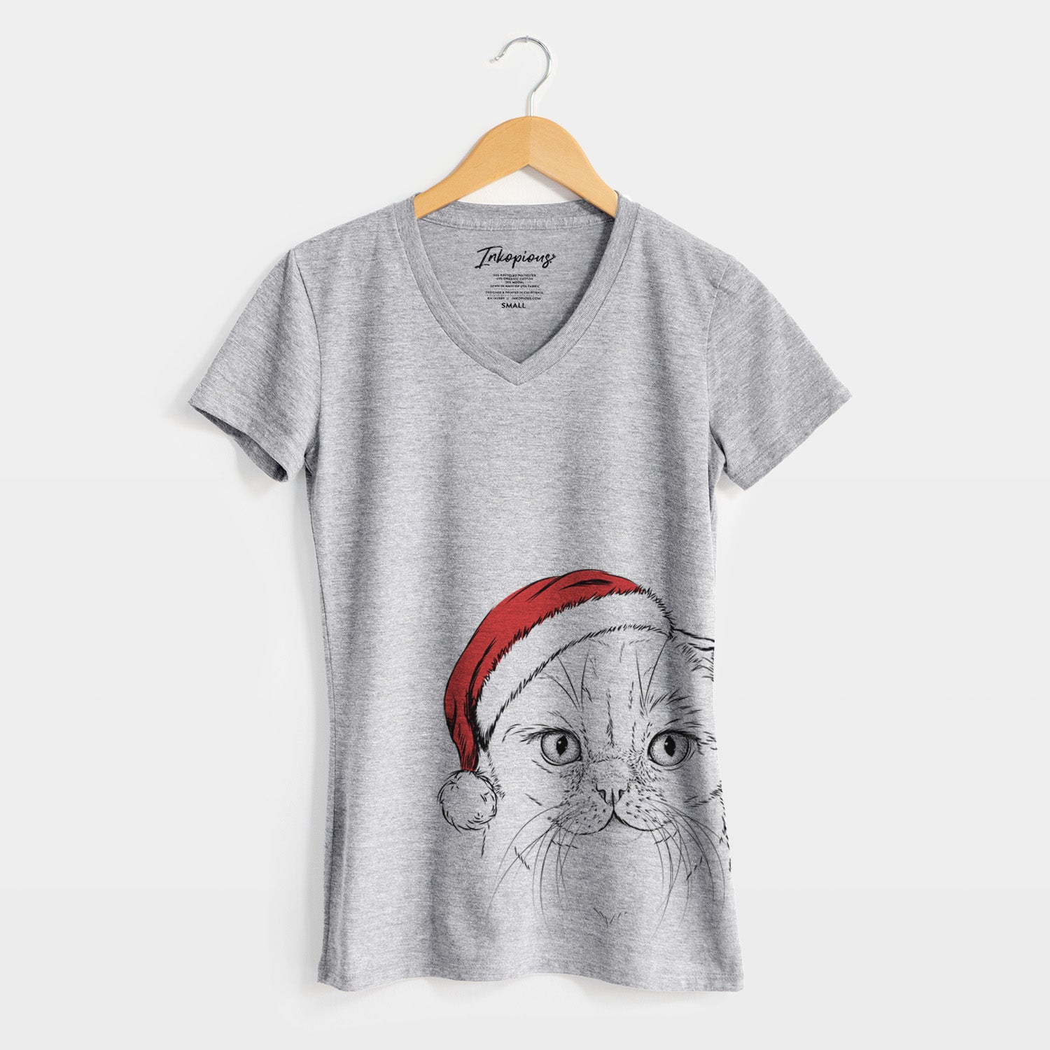 Santa Lina the Exotic Fold Cat - Women's Perfect V-neck Shirt