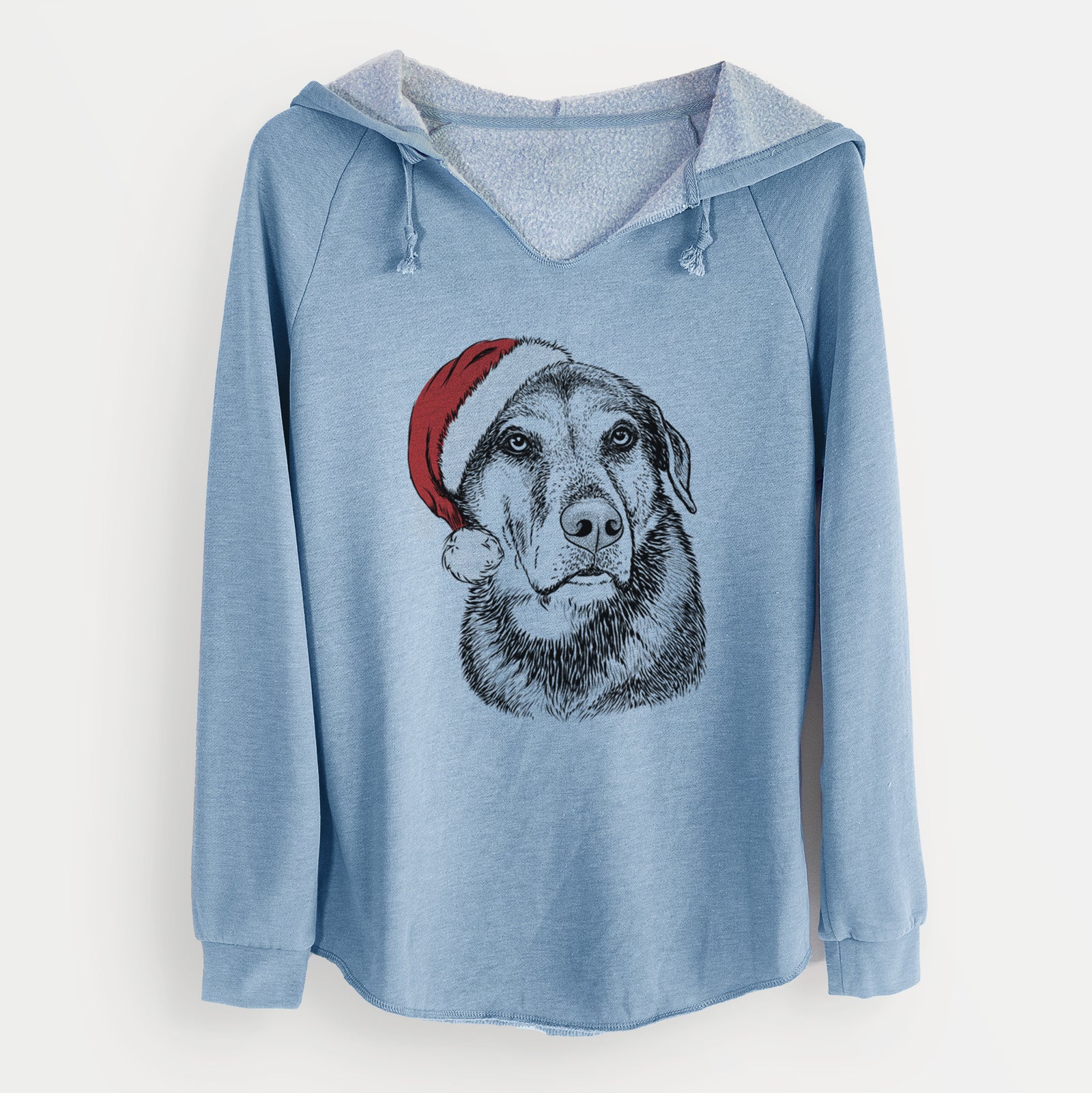 Santa Lobo the Shepherd Mix - Cali Wave Hooded Sweatshirt