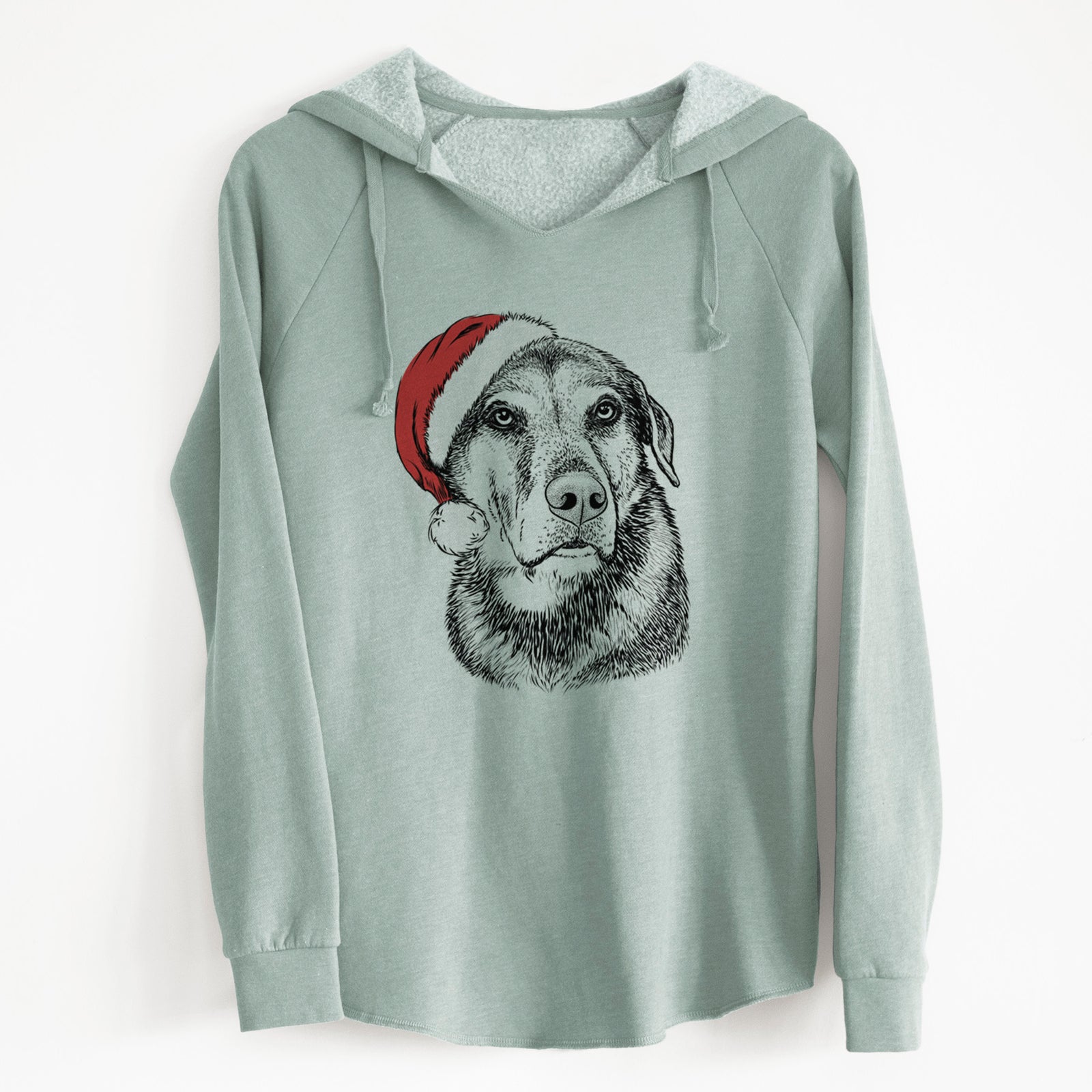 Santa Lobo the Shepherd Mix - Cali Wave Hooded Sweatshirt