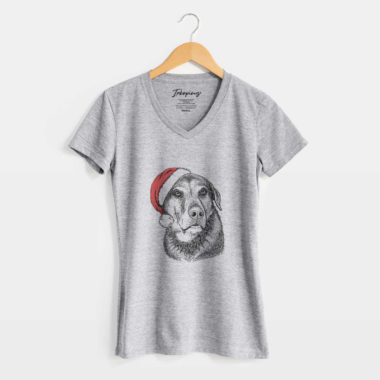 Santa Lobo the Shepherd Mix - Women's V-neck Shirt