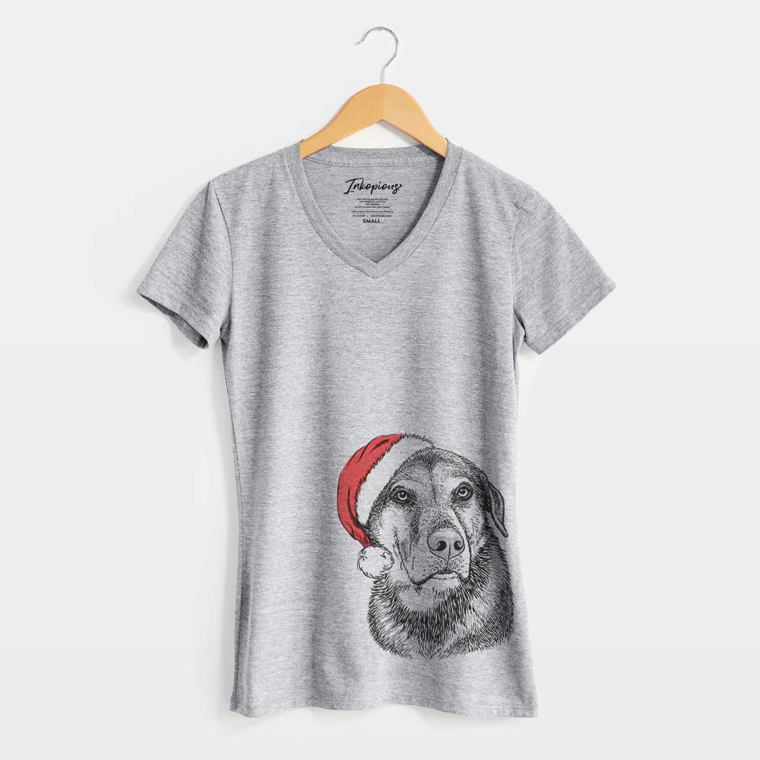 Santa Lobo the Shepherd Mix - Women's V-neck Shirt