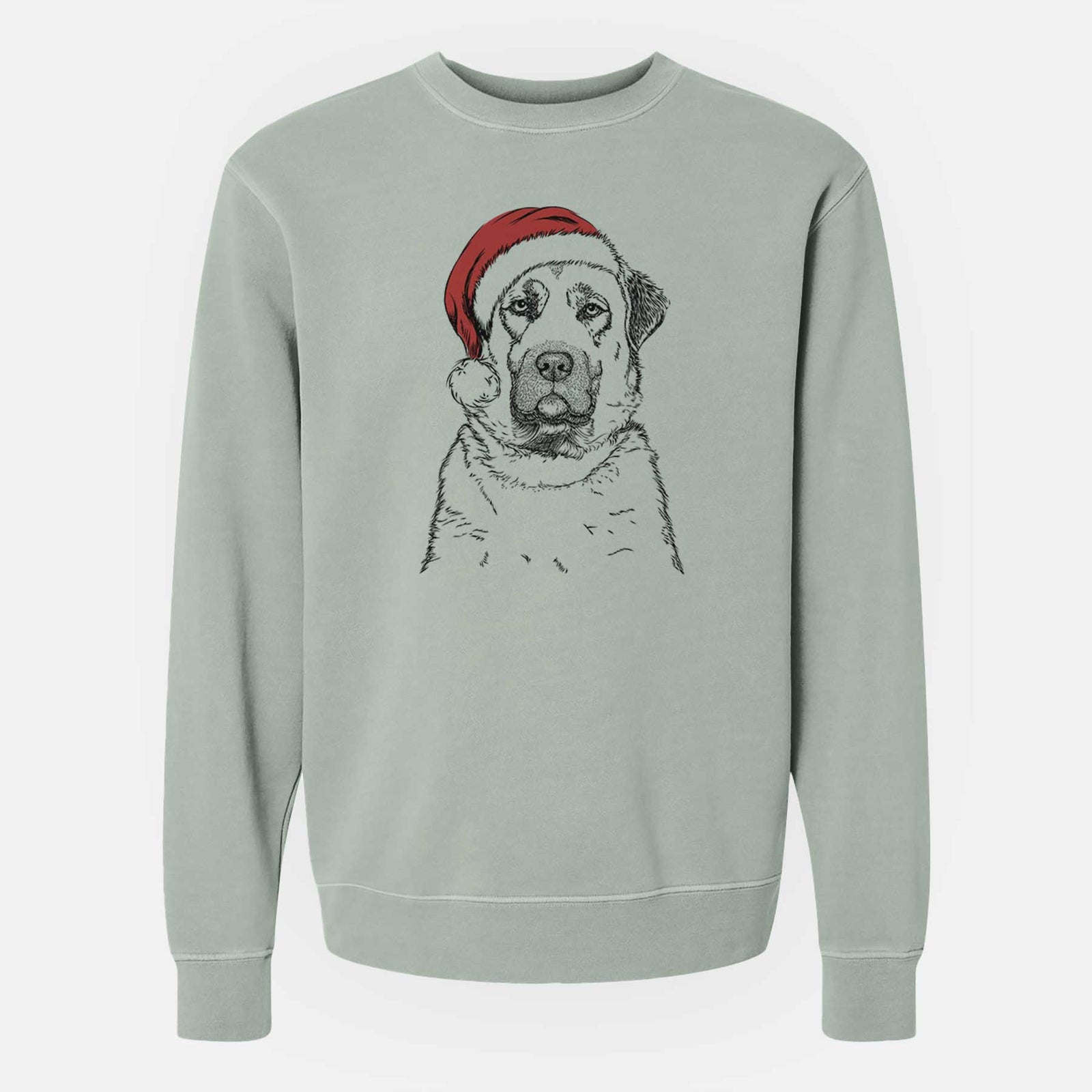 Santa Loca the Anatolian Shepherd - Unisex Pigment Dyed Crew Sweatshirt