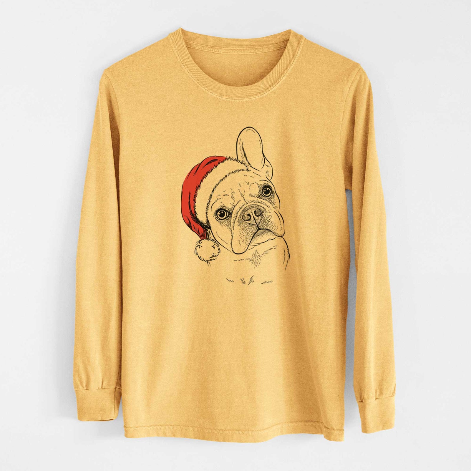 Santa Loki the French Bulldog - Heavyweight 100% Cotton Long Sleeve