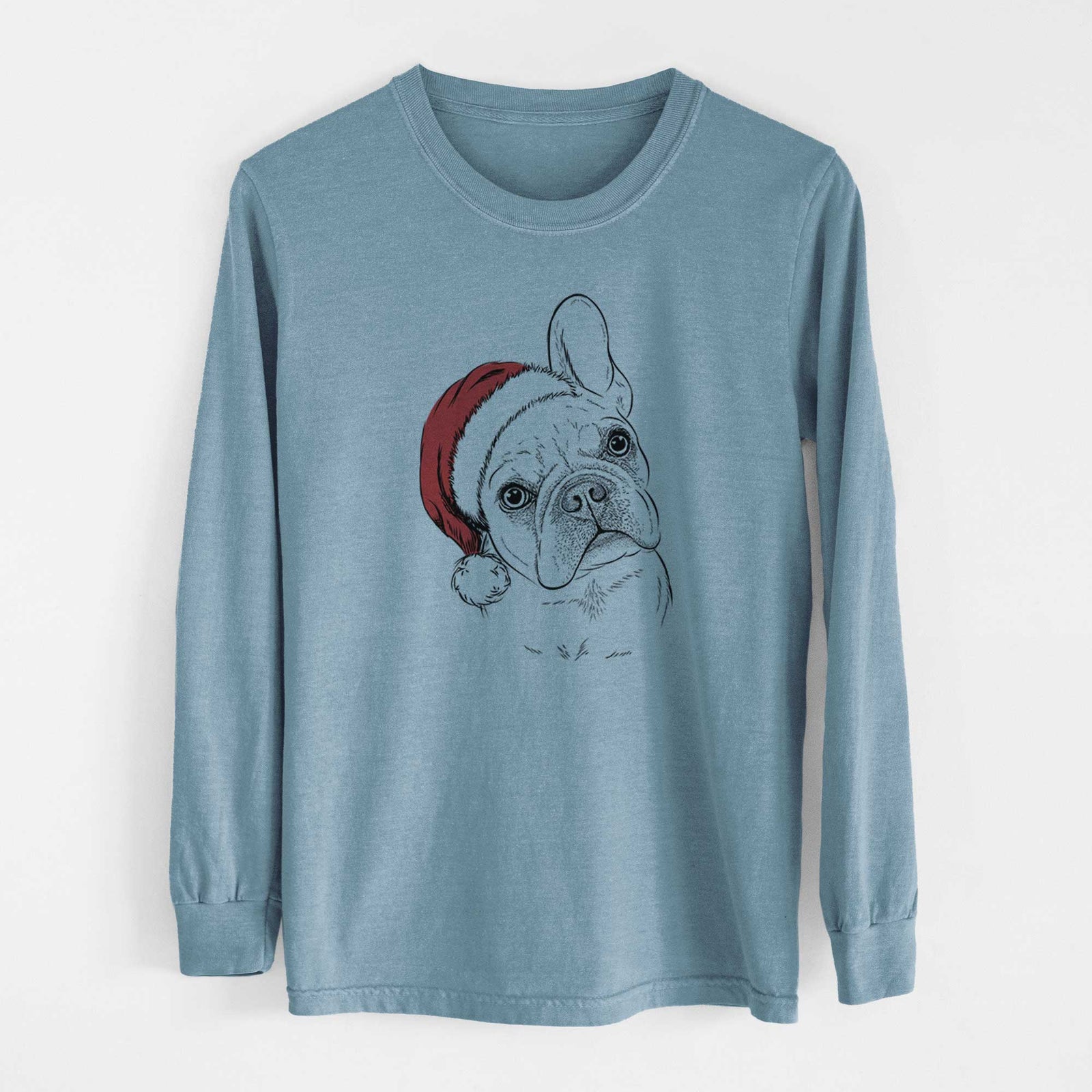 Santa Loki the French Bulldog - Heavyweight 100% Cotton Long Sleeve