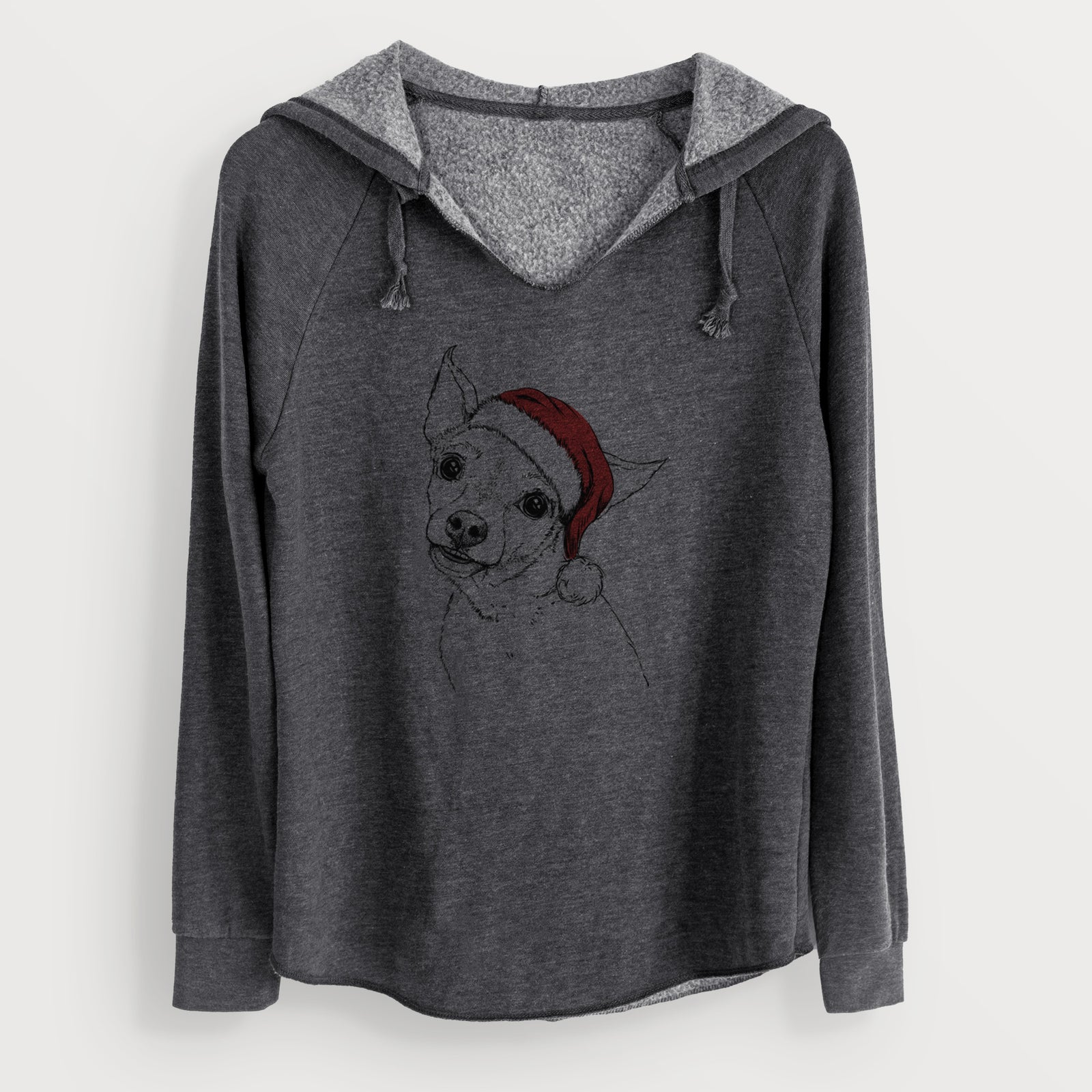 Santa Lola the Chiweenie - Cali Wave Hooded Sweatshirt