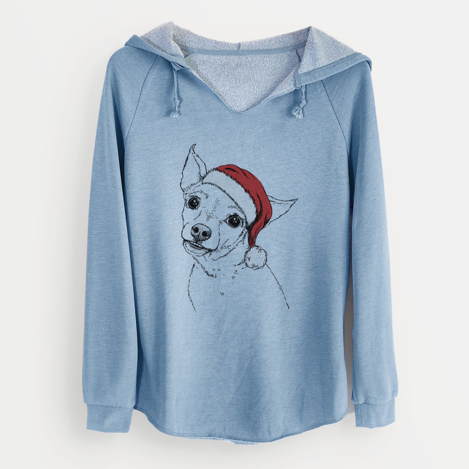 Santa Lola the Chiweenie - Cali Wave Hooded Sweatshirt