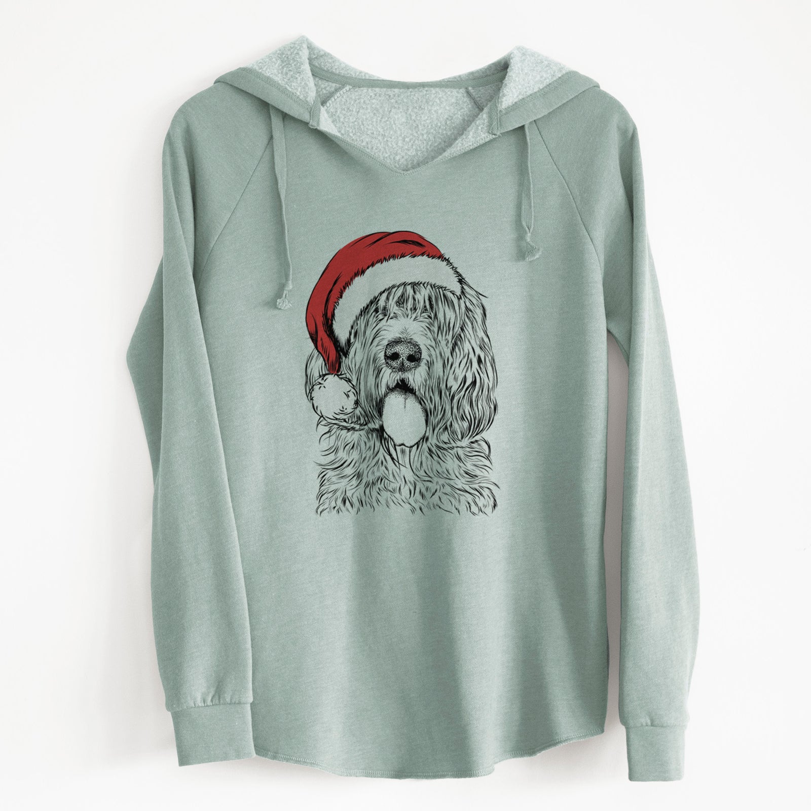Santa Lou the Otterhound - Cali Wave Hooded Sweatshirt