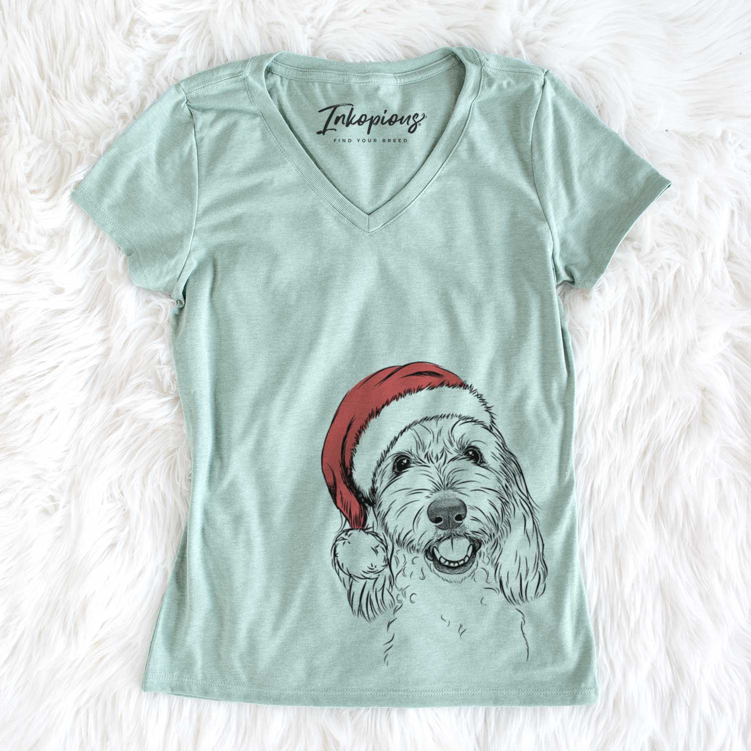 Louie the Coton de Tulear - Women's V-neck Shirt