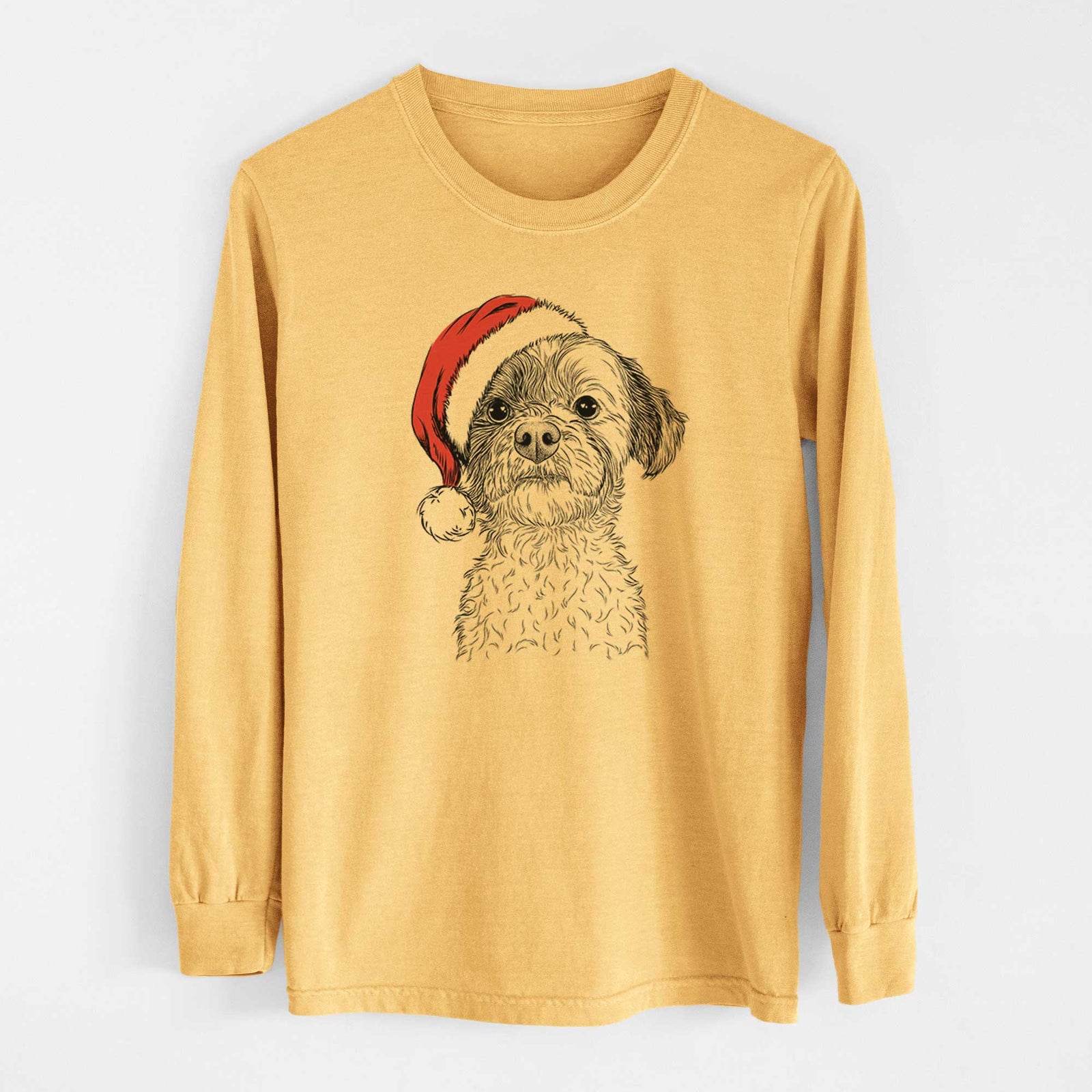 Santa Louise the Havanese - Heavyweight 100% Cotton Long Sleeve