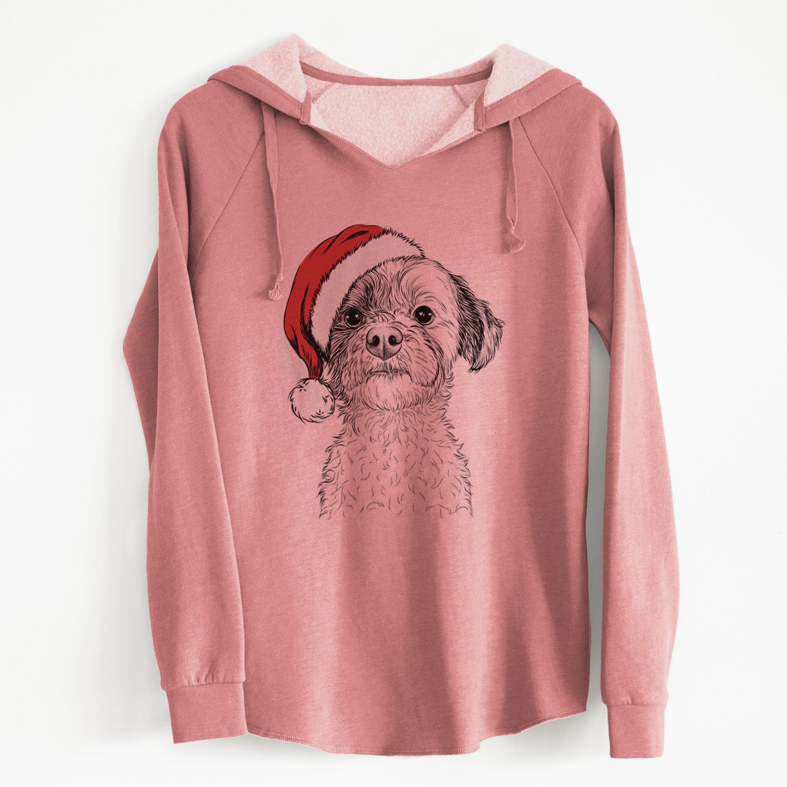 Santa Louise the Havanese - Cali Wave Hooded Sweatshirt