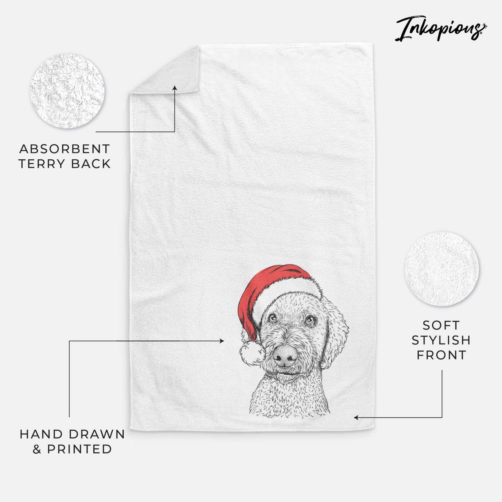 Lucy Boo the Goldendoodle Decorative Hand Towel