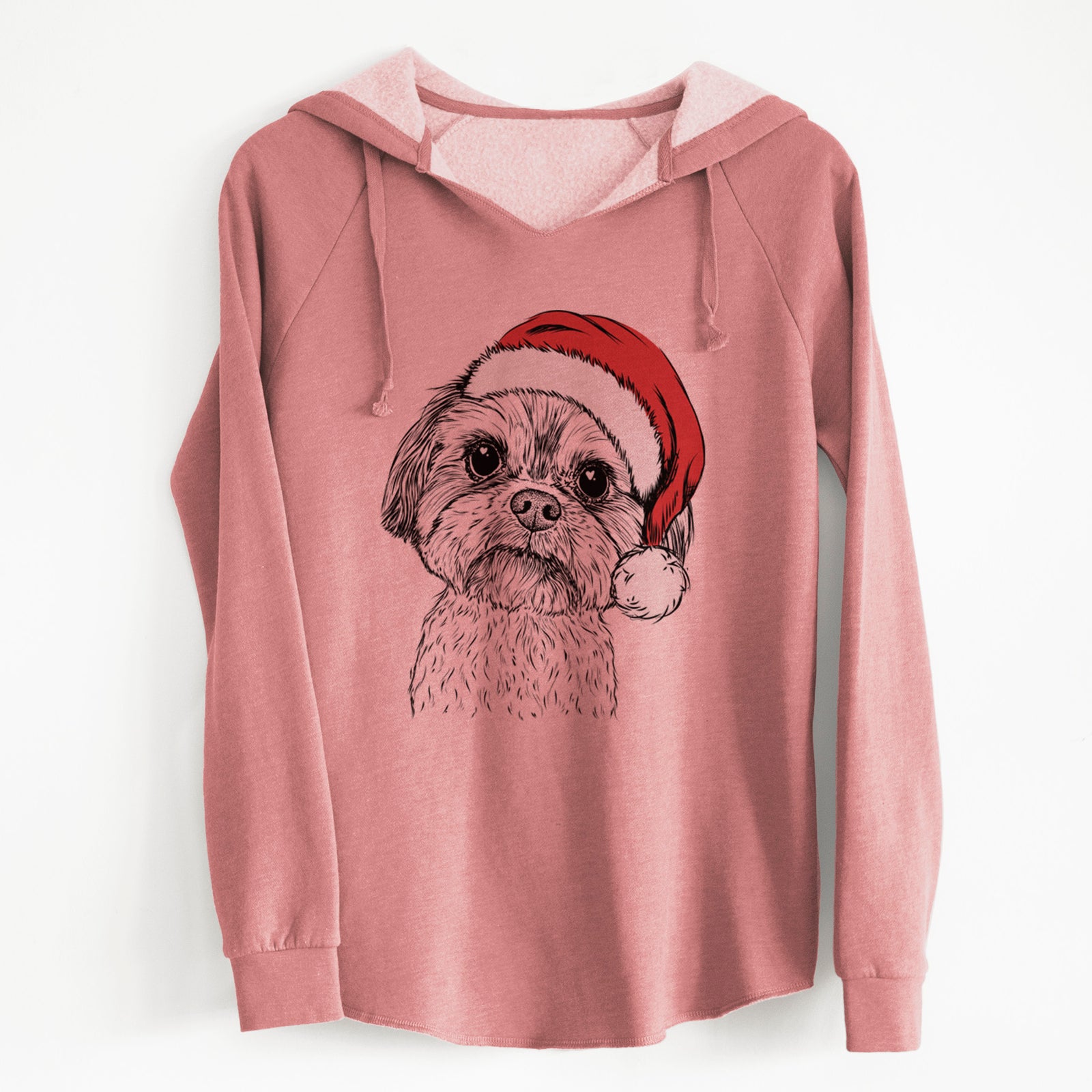 Santa Lucy the Shorkie - Cali Wave Hooded Sweatshirt