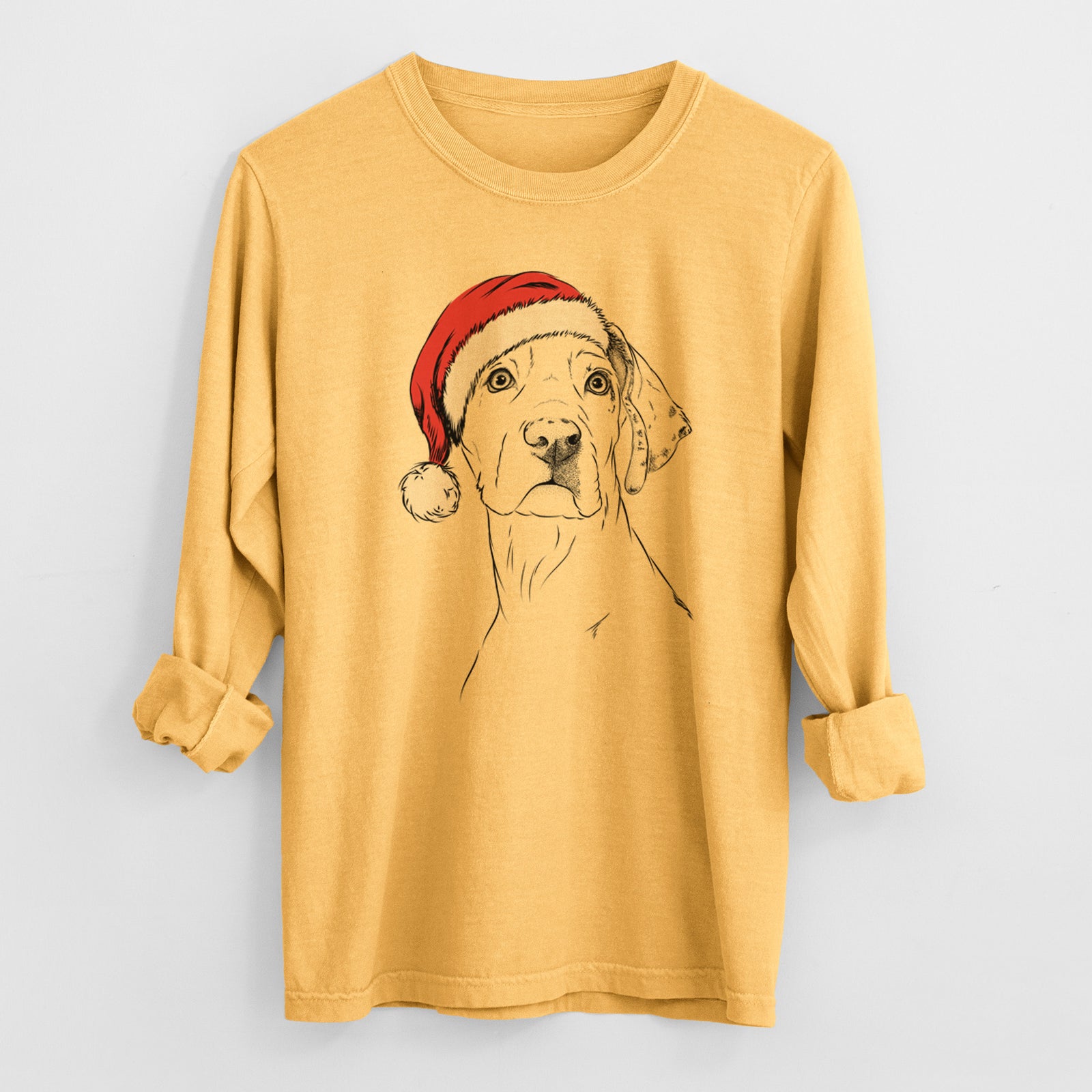 Santa Lumen the Special Needs Great Dane - Heavyweight 100% Cotton Long Sleeve